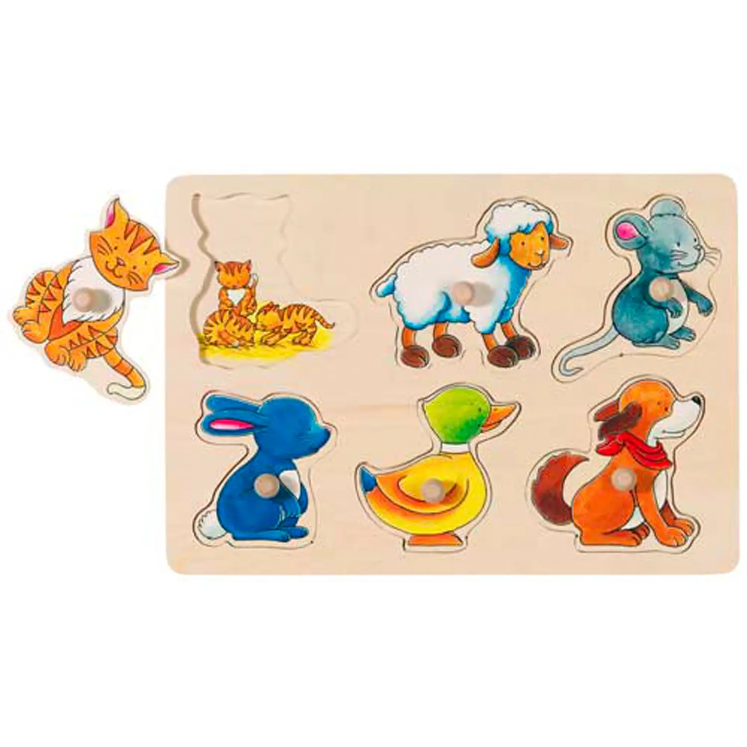 Guarda Sotto Mamme e Cuccioli – Gioco Educativo a Incastro per Bambini - Incastri e puzzle in legno