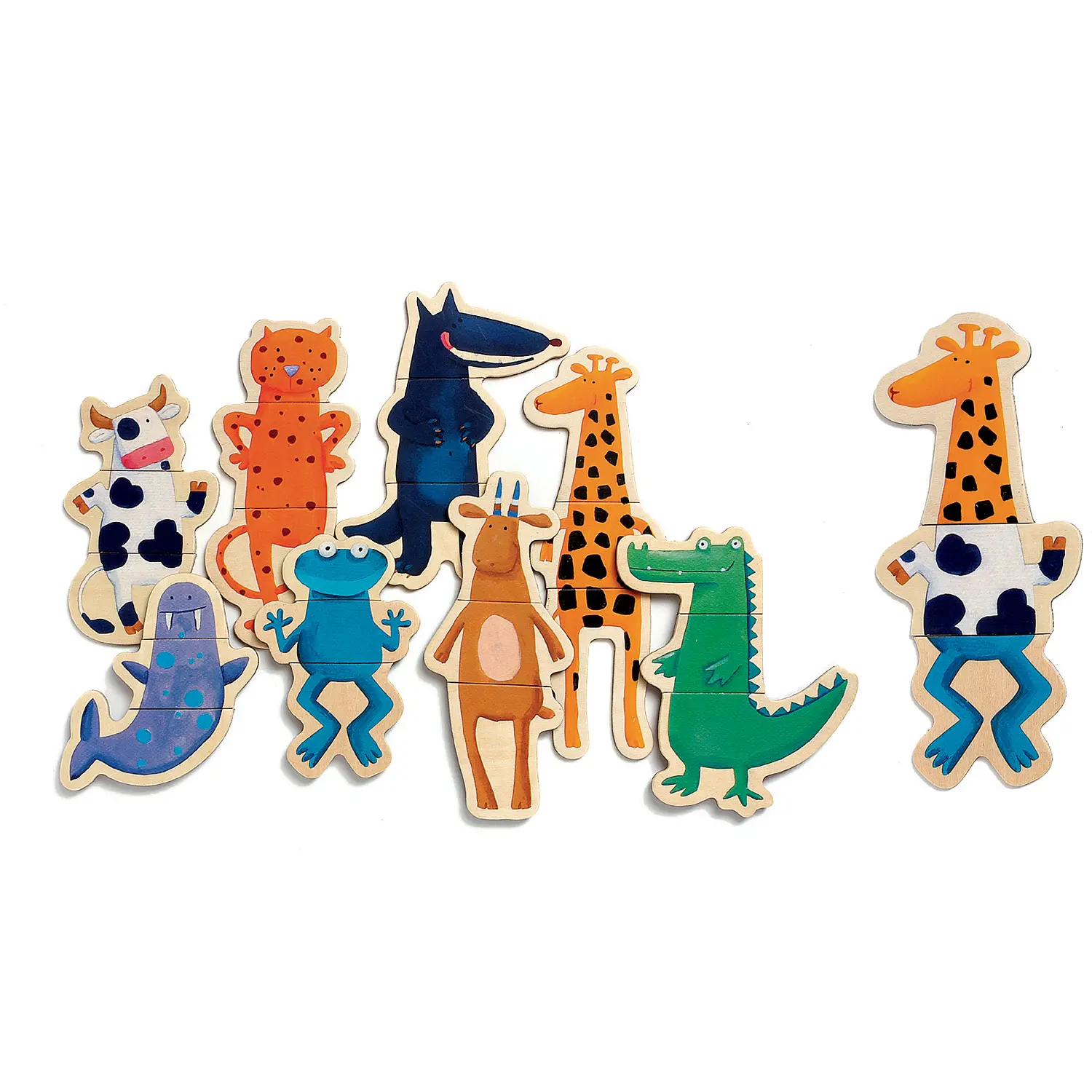 Puzzle Magnetico Animali Pazzerelli – Gioco Educativo con 24 Tessere Magnetiche - costruzioni magnetiche