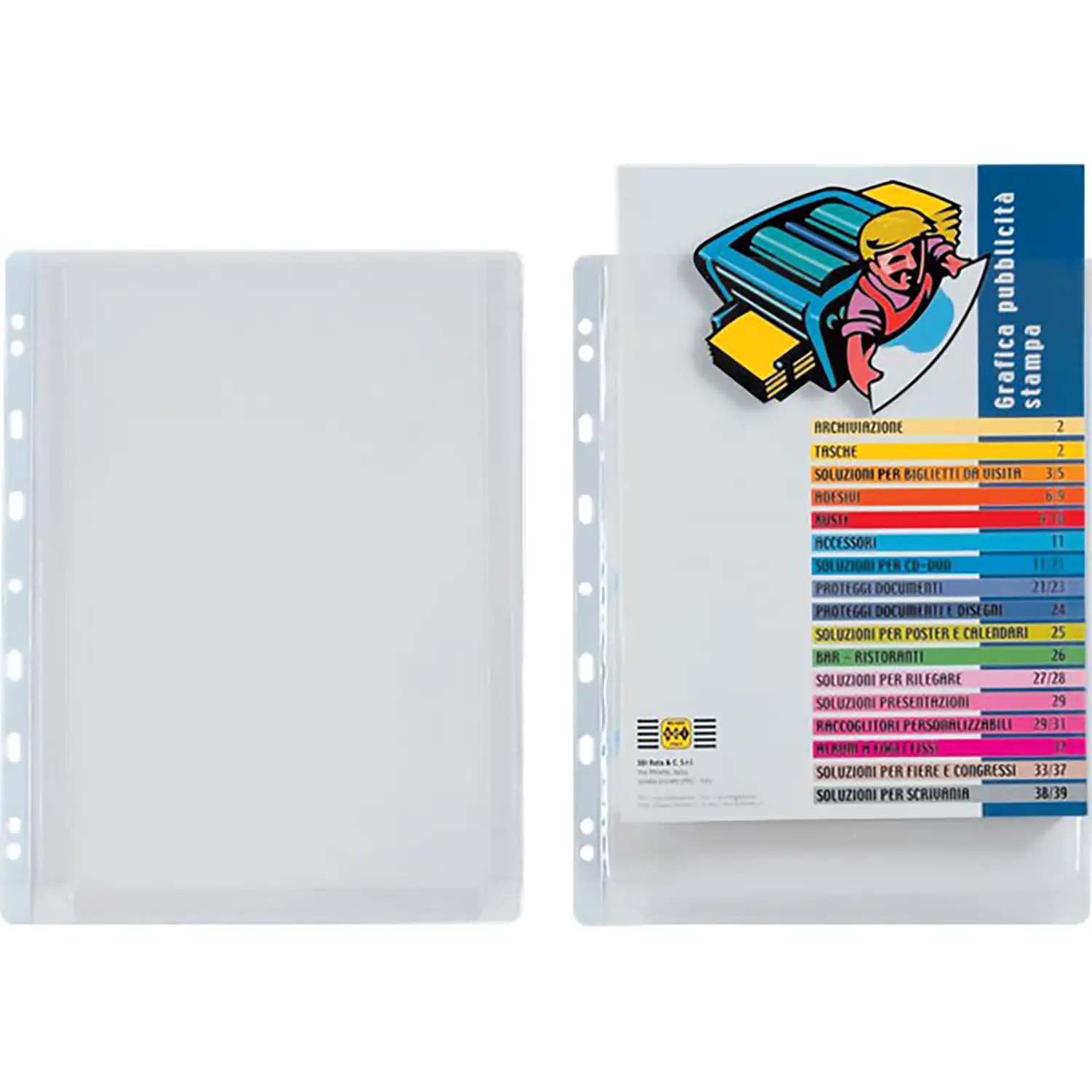 Buste Perforate con Soffietto 25 MM A4 (cm 21x29,7) 10 pz. - Archiviazione