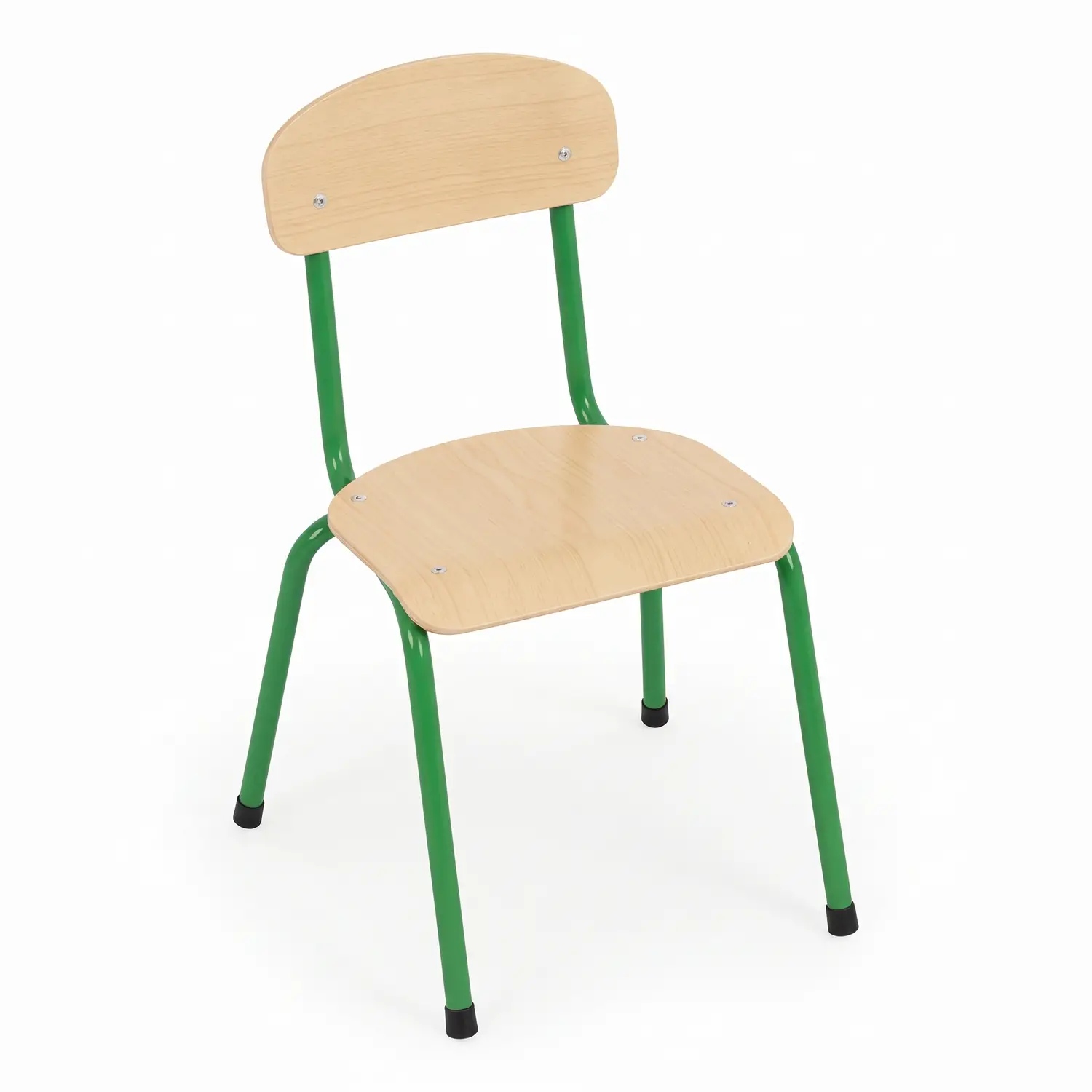 Sedia Scuola dell’Infanzia Bambino Misura 2 H 31 cm – Verde, Impilabile - Sedie in legno