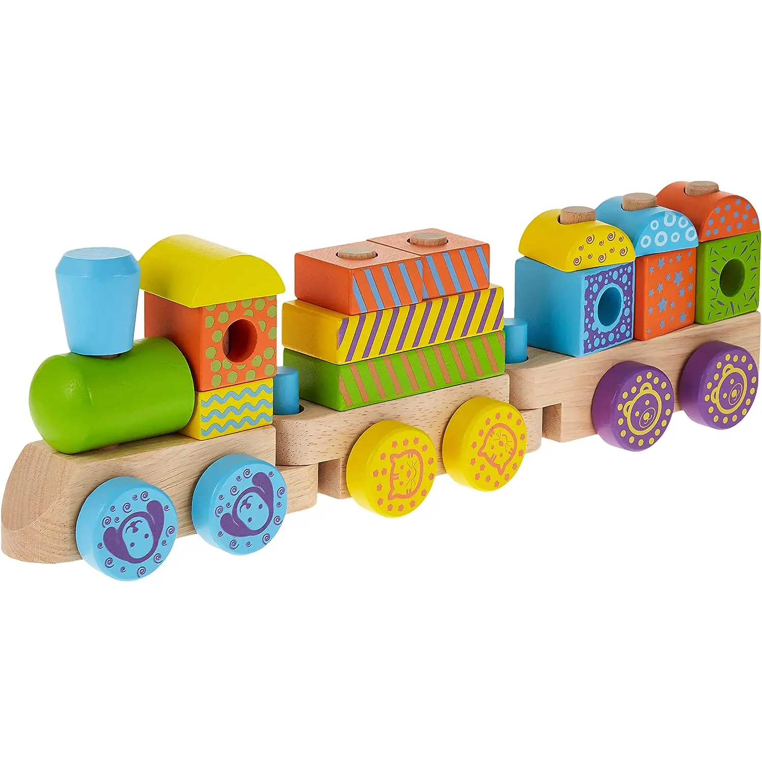 Trenino degli Incastri Fantasia 45 cm | VIGA TOYS - Primi giochi