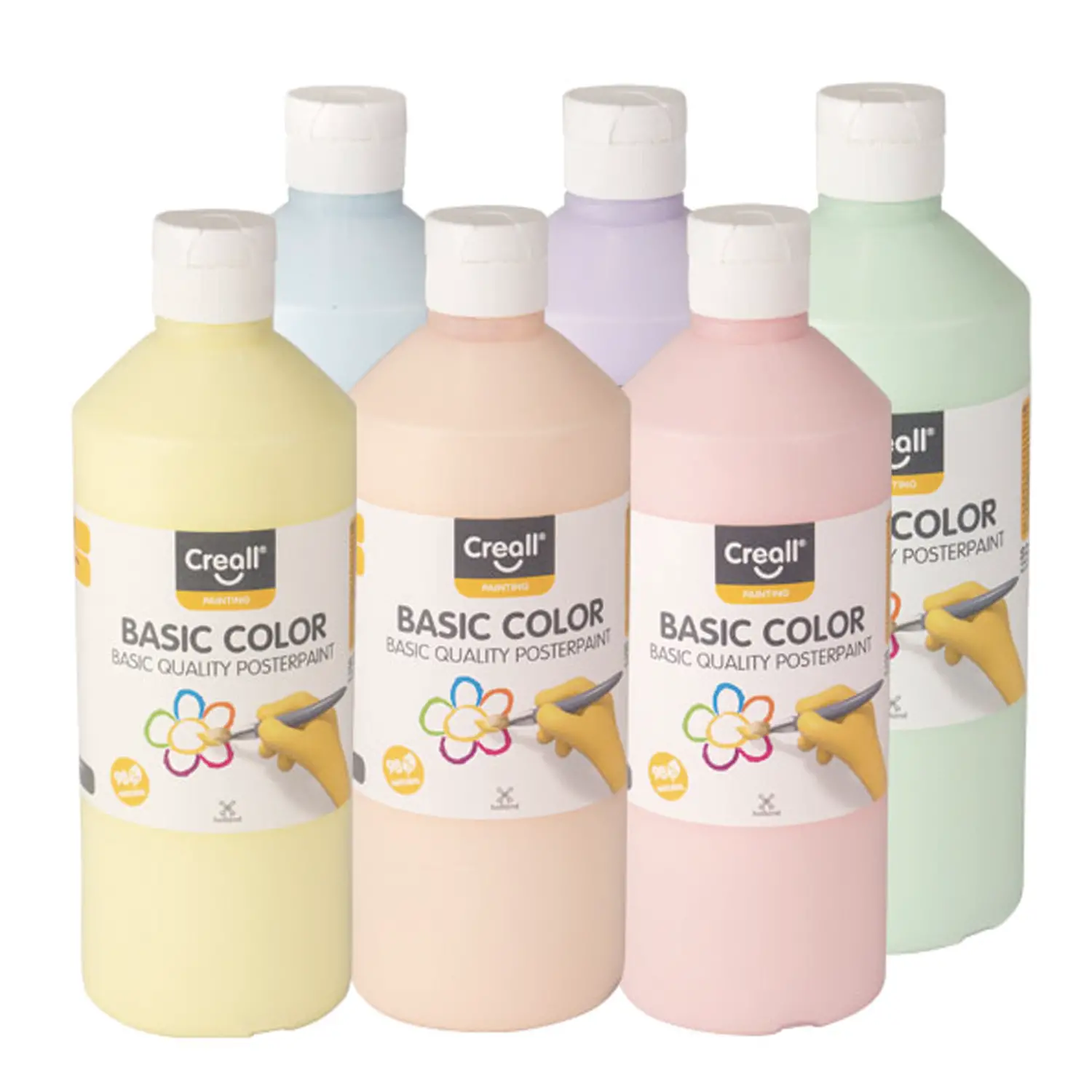 Tempera Pronta Tinte Pastello – 6 x 500 ml - Tempere