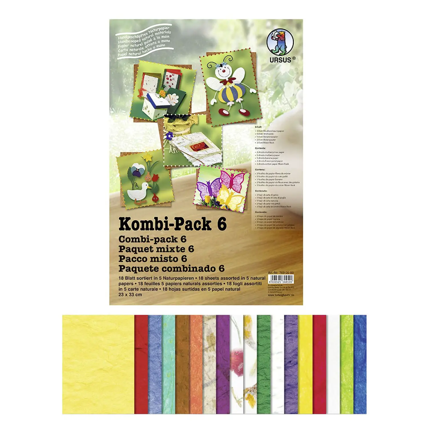Carte Naturali Fatte a Mano – 18 Fogli Cm 23x33 - Carta e cartoncino