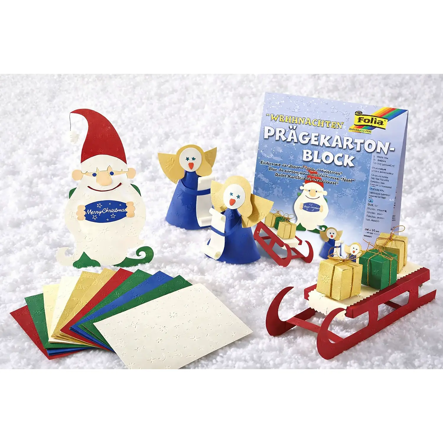 Cartoncini Creativi Natale – 30 Fogli cm 24x34 Assortimento - Carta e cartoncino