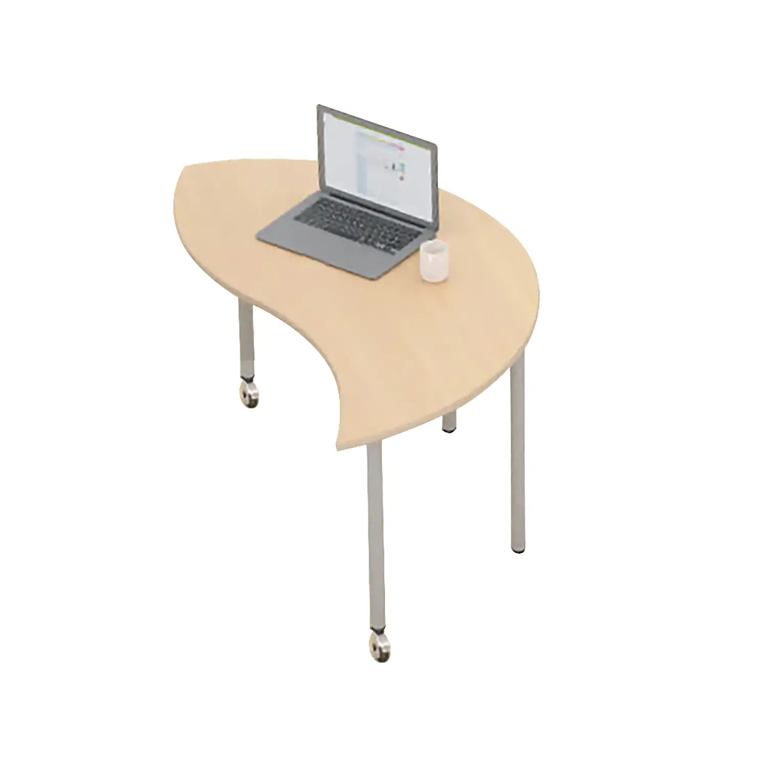 Tavolo Mila Onda Con Ruote H 71 Cm Per Ambienti Scolastici Innovativi - Arredo scuola dell'obbligo