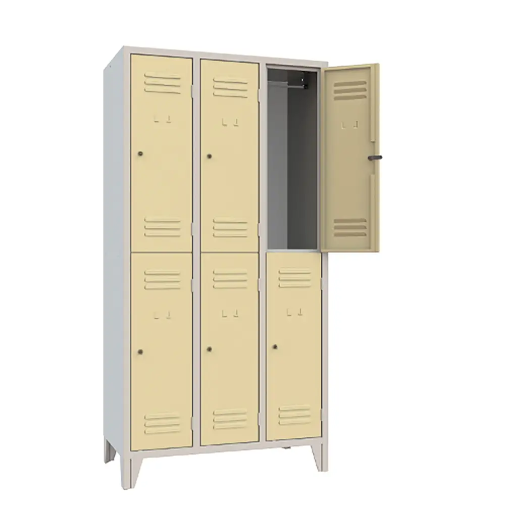 Armadio Casellario Classic 6 Posti con Ante Sabbia – Armadietto in Metallo Conforme CAM - Arredo archivio