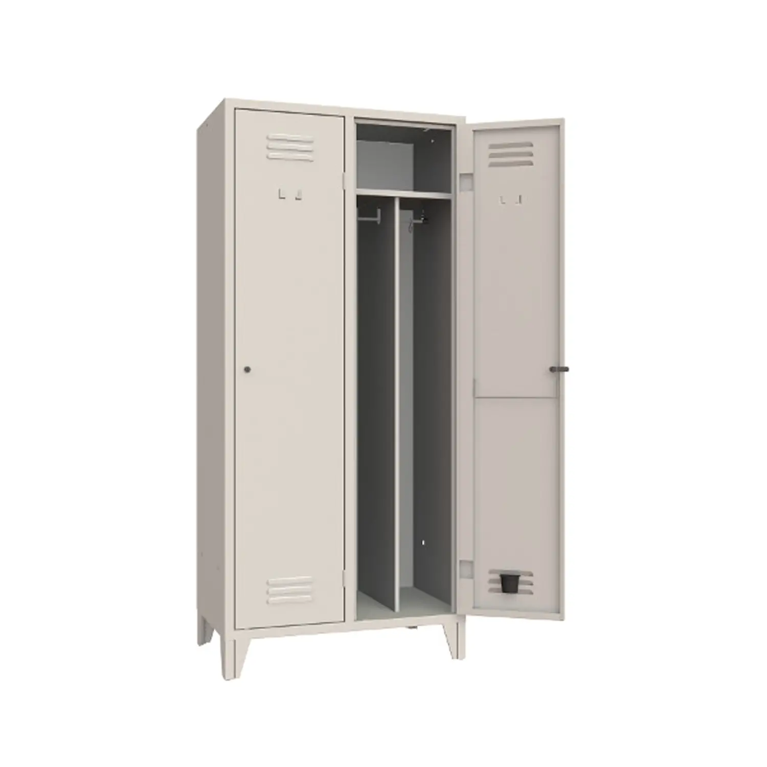 Spogliatoio Metallico 2 Posti 50x81x180 cm – Armadietto Guardaroba in Acciaio - Arredo archivio
