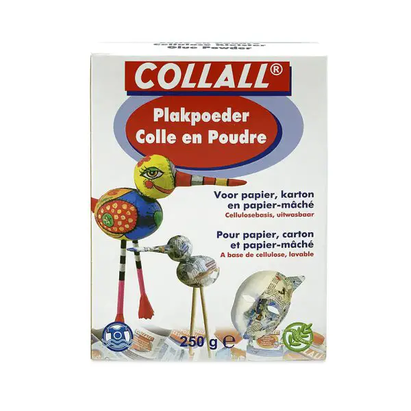 Colla in Polvere a Base di Cellulosa 250 gr – Colla per Carta, Cartoncino e Cartapesta - Nastri adesivi e colle