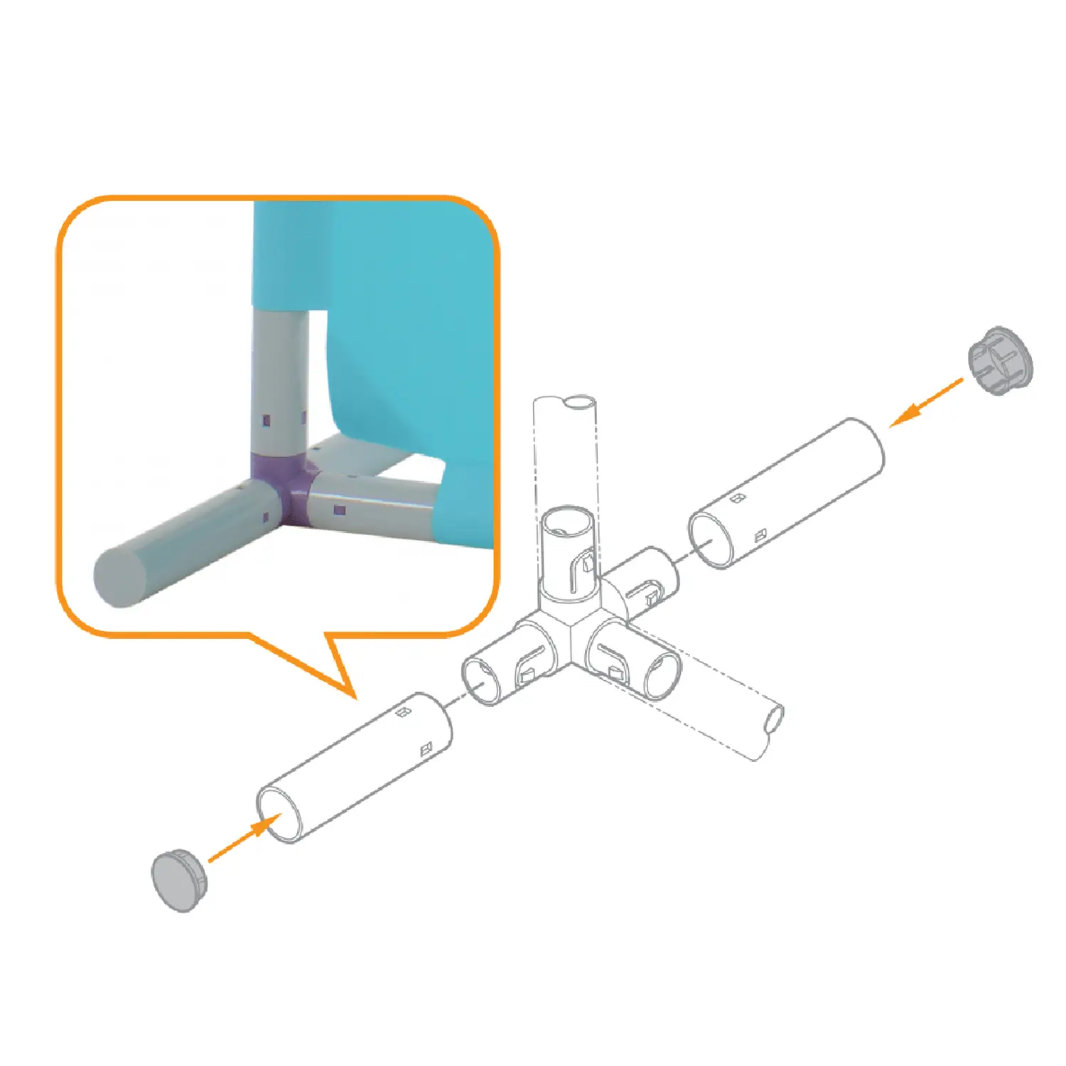 Set Piedi per Divisori Color – Kit di Supporto e Stabilizzazione per Pannelli Divisori Scolastici - Divisori e staccionate
