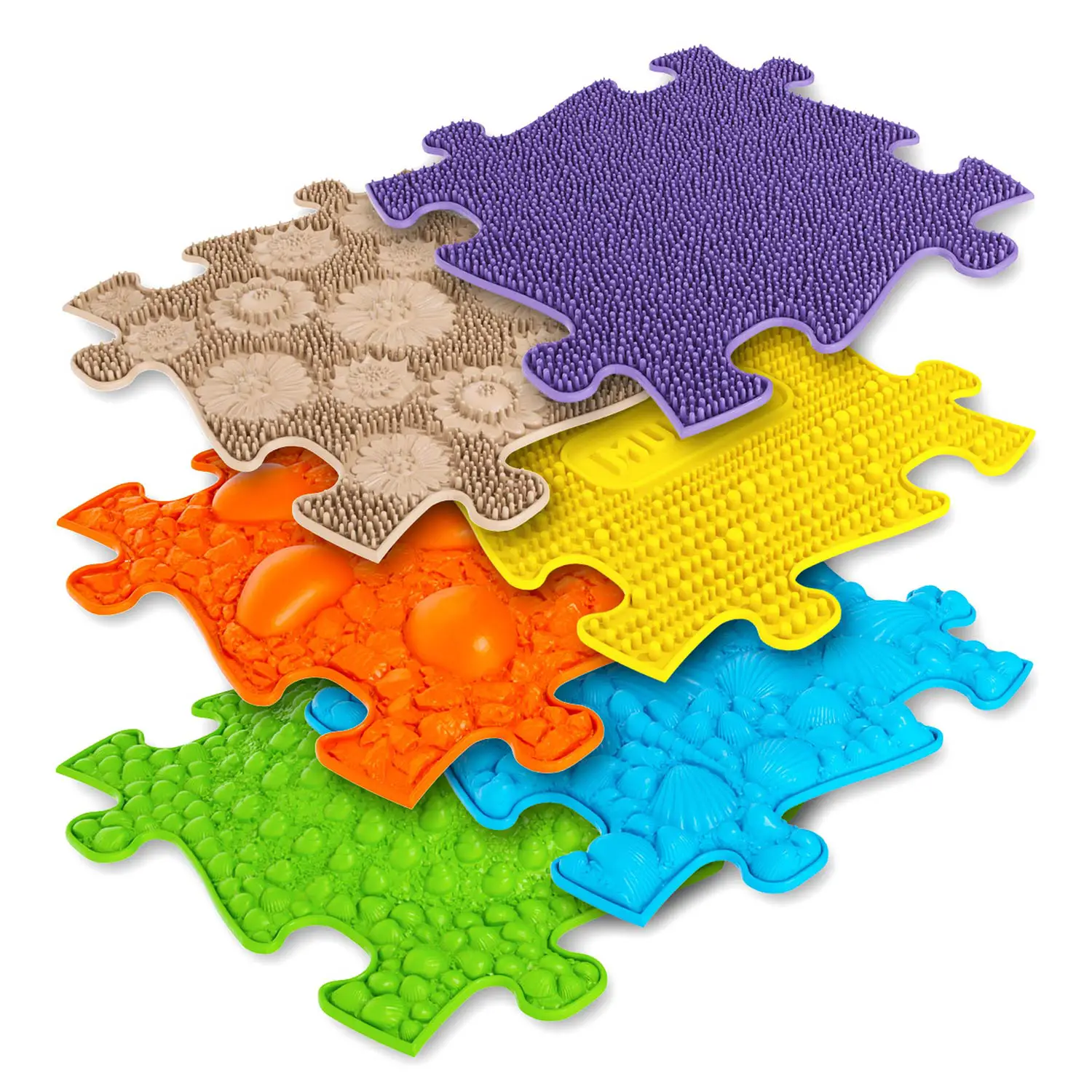 Piastrelle Sensoriali Modulari in PVC "Baby" – 6 Pezzi - Sviluppo sensoriale
