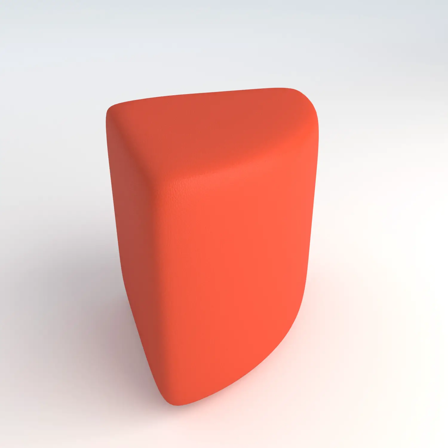 Pouf Ecopelle Ignifugo Angolare H 40 Arancio Per Ambienti Scolastici Innovativi - Salottini e arredi morbidi