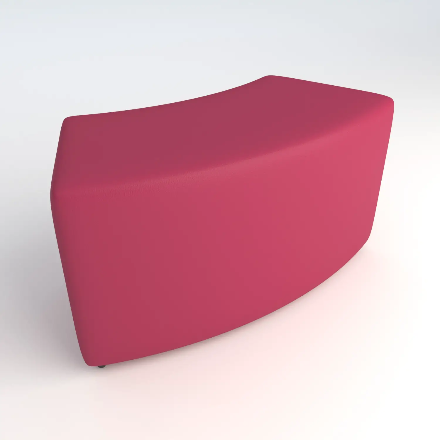 Pouf Ecopelle Ignifugo Curvo 45. H 46 Fucsia Per Ambienti Scolastici Innovativi - Salottini e arredi morbidi
