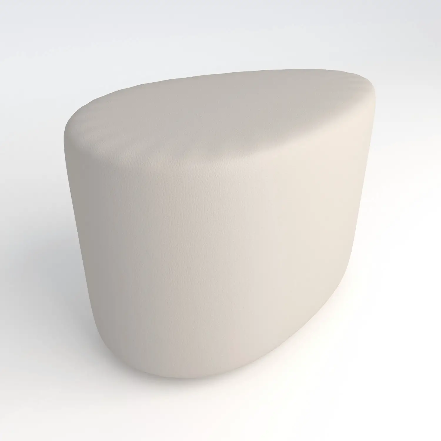 Pouf a Goccia in Ecopelle Ignifuga Bianco H 46 cm – Conforme CAM - Salottini e arredi morbidi