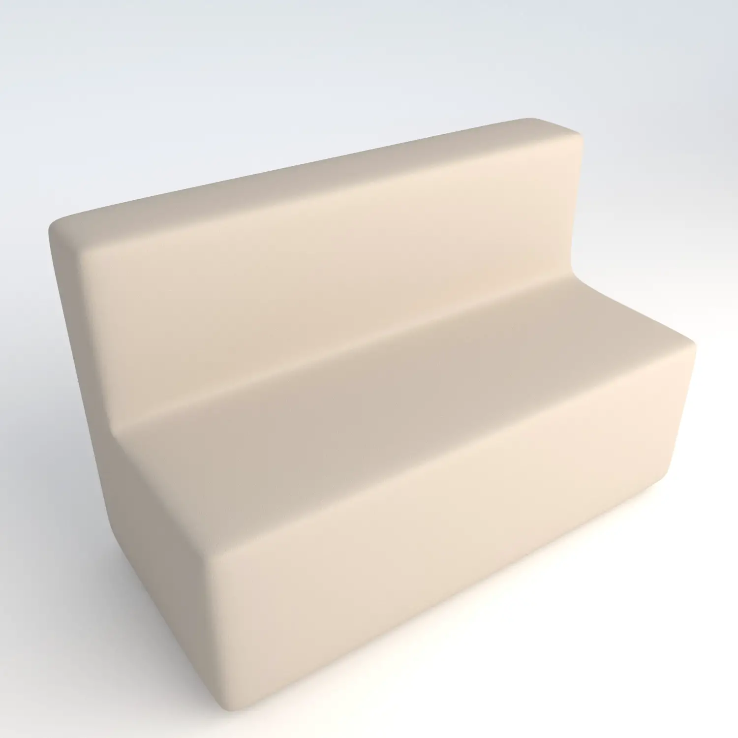 Divano 3 Posti in Ecopelle Ignifuga Bianco H 40 cm – Conforme CAM - Salottini e arredi morbidi