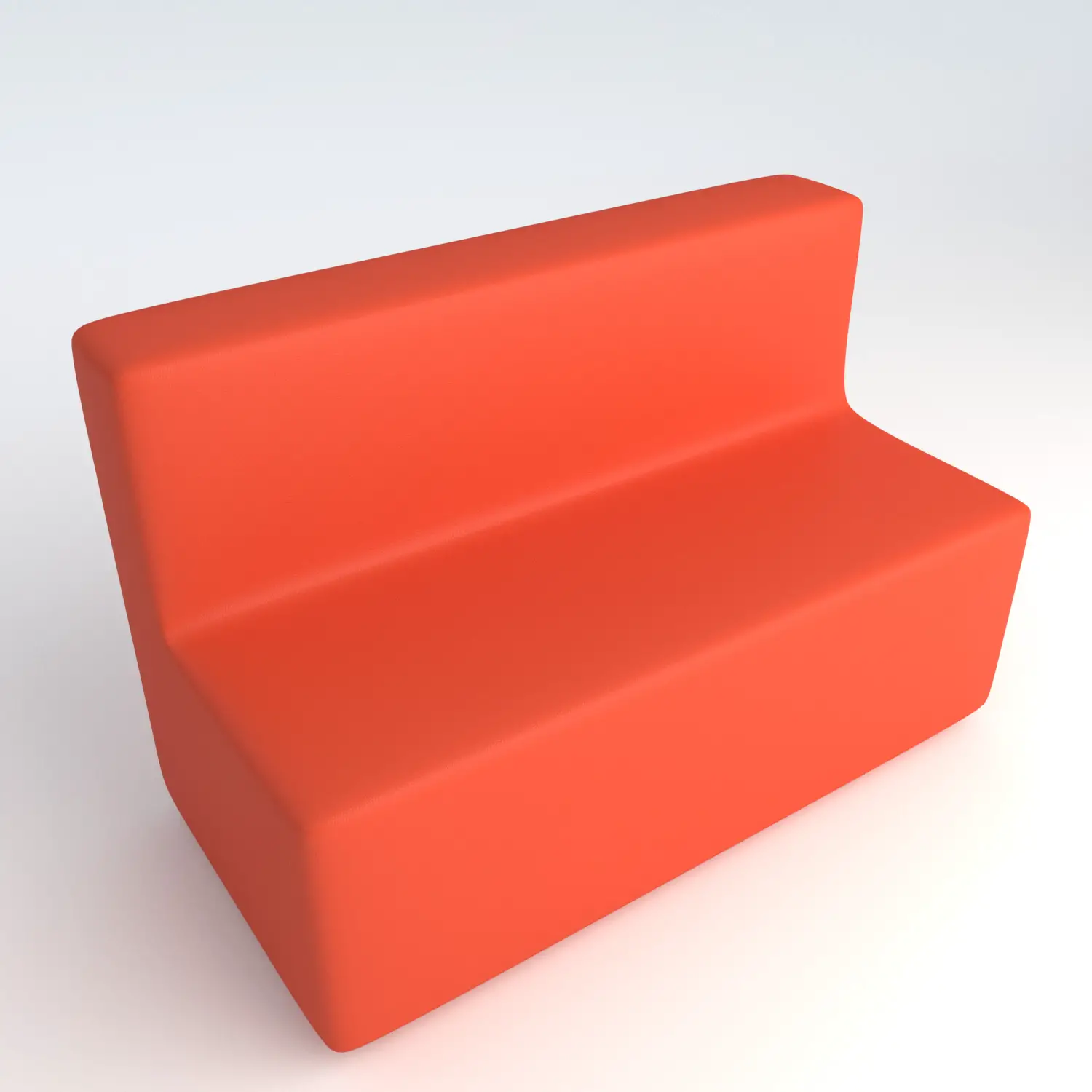 Divano 3 Posti in Ecopelle Ignifuga Arancio H 40 cm – Conforme CAM - Salottini e arredi morbidi
