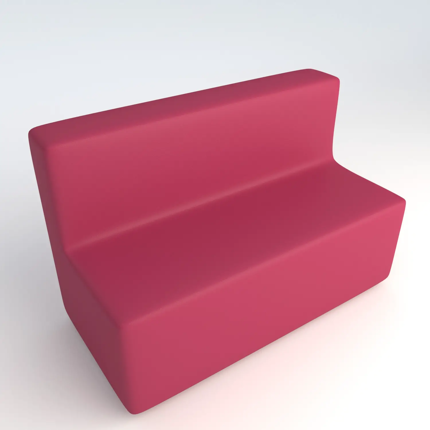 Divano 3 Posti in Ecopelle Ignifuga Fucsia H 40 cm – Conforme CAM - Salottini e arredi morbidi