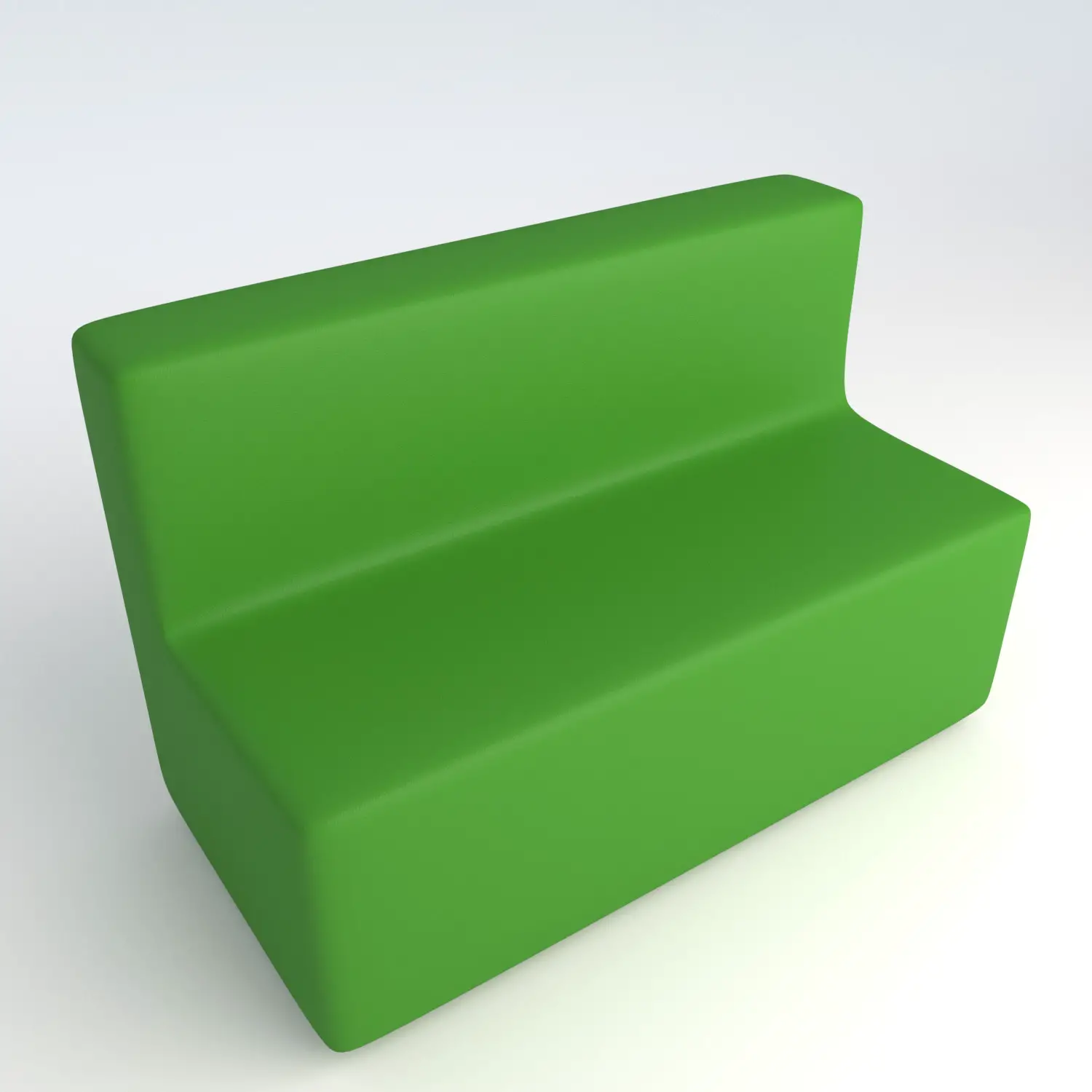 Divano 3 Posti in Ecopelle Ignifuga Verde H 40 cm – Conforme CAM - Salottini e arredi morbidi
