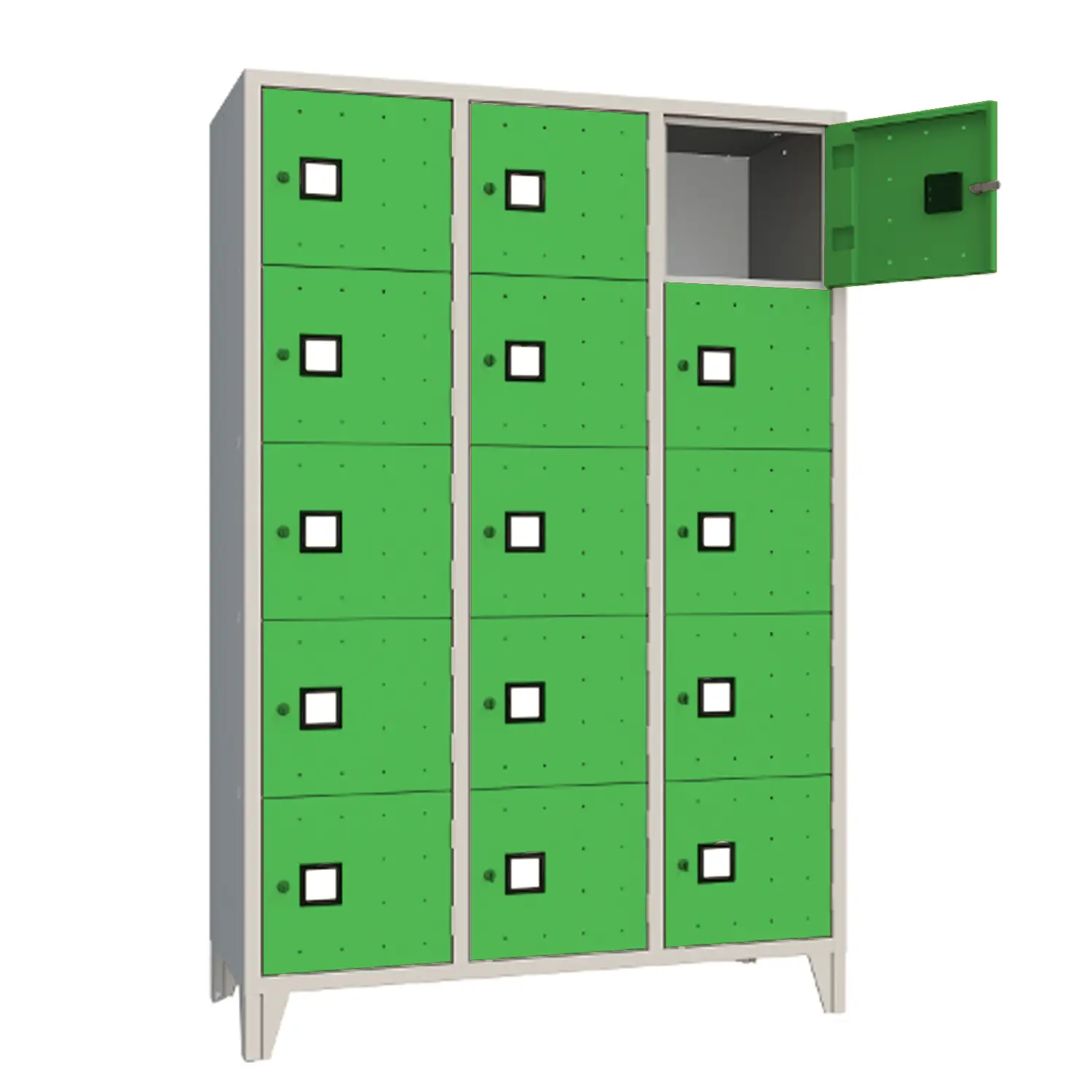 Armadio Casellario 15 Posti con Ante Verdi RAL 6001 – Armadio in Acciaio Conforme CAM - Arredo archivio