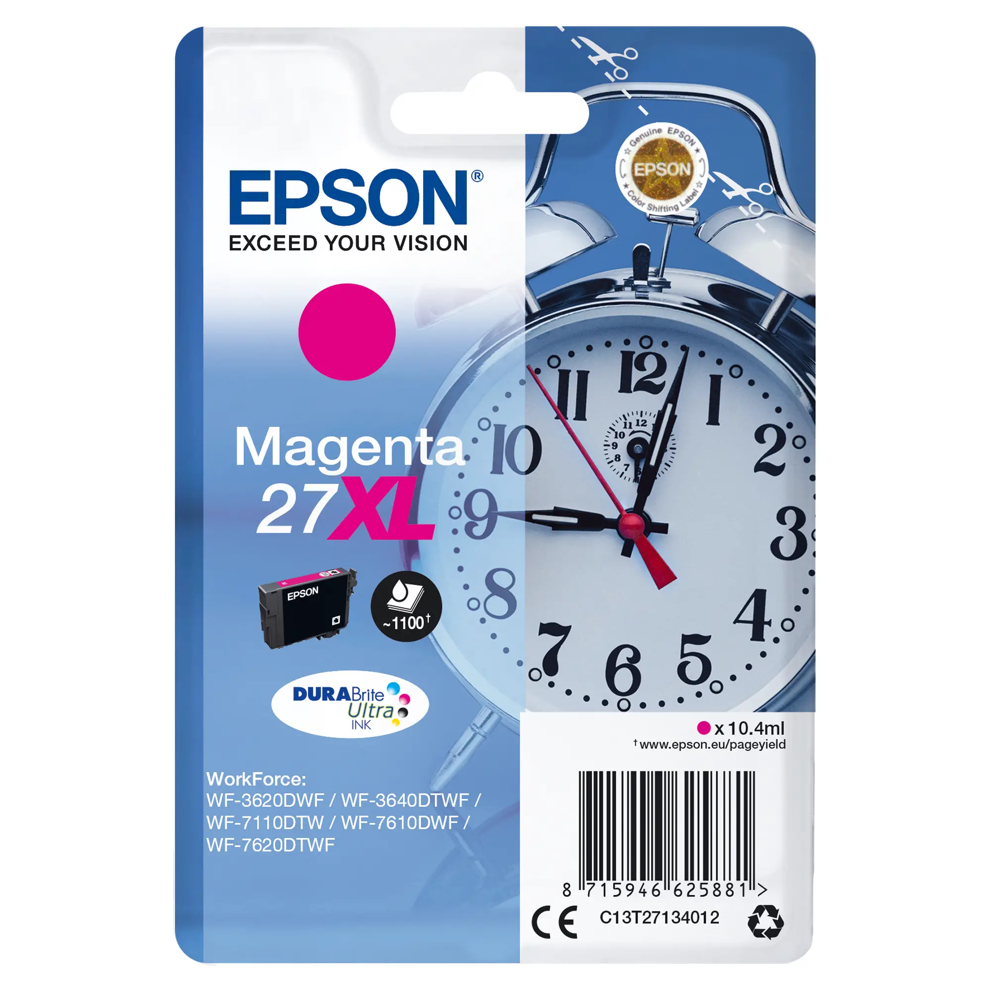 EPSON CARTUCCIA INKJET MAG. ULTRA, 27XL, SVEGLIA - consumabili