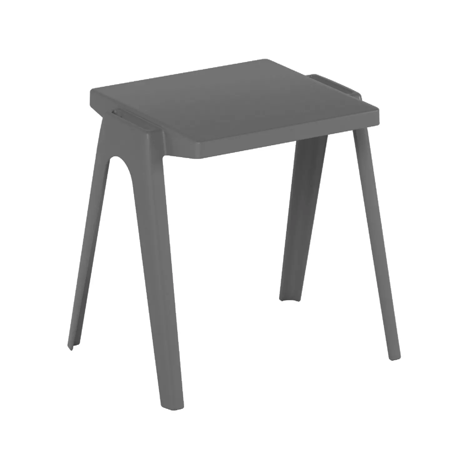 Banco Monoposto in Polipropilene per Esterni – Altezza 76 cm Grigio | Conforme CAM - Arredo serie Aula 3.0