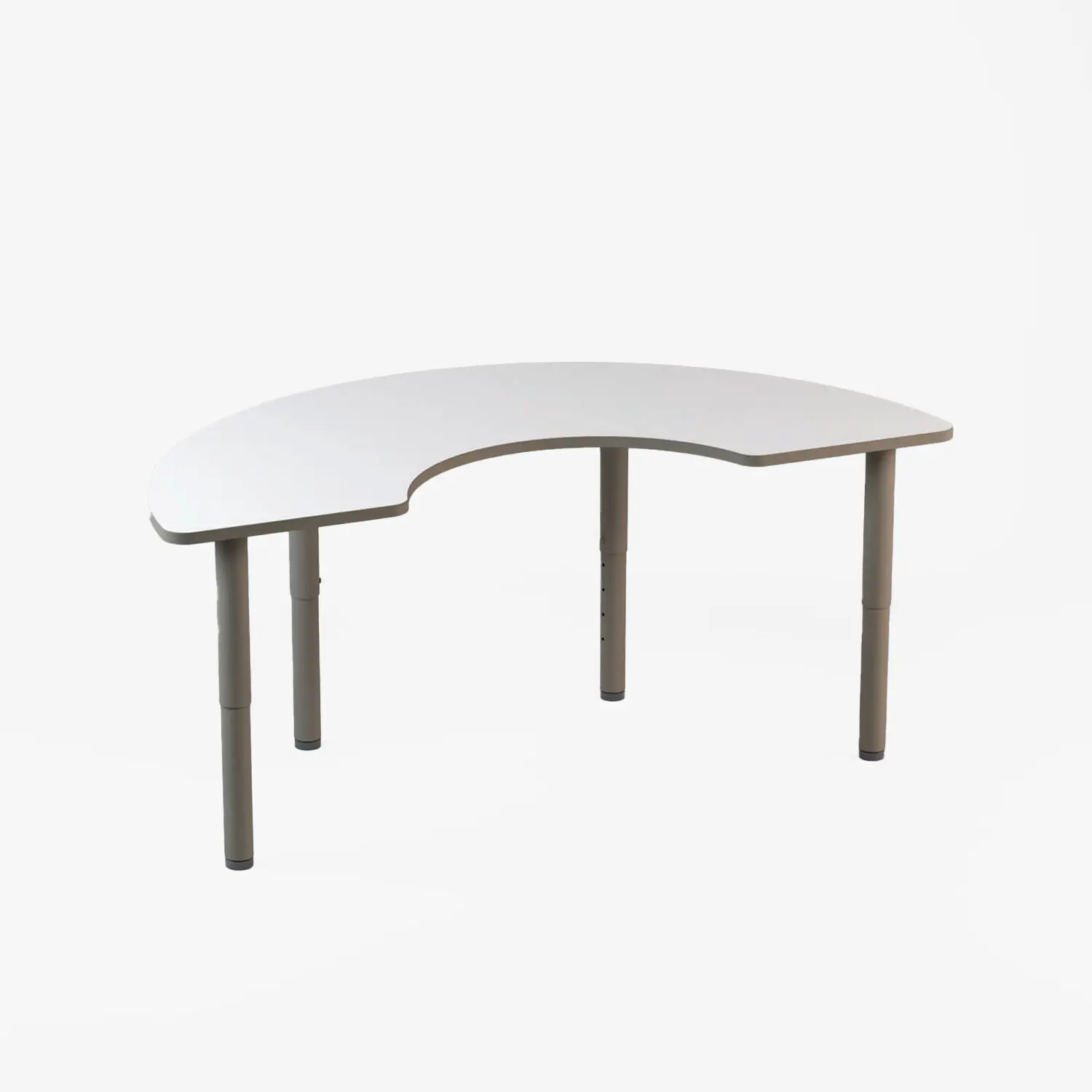 Tavolo Delta a U Altezza Regolabile – Tavolo Modulare con Top Bianco CAM - Arredo serie Aula 3.0
