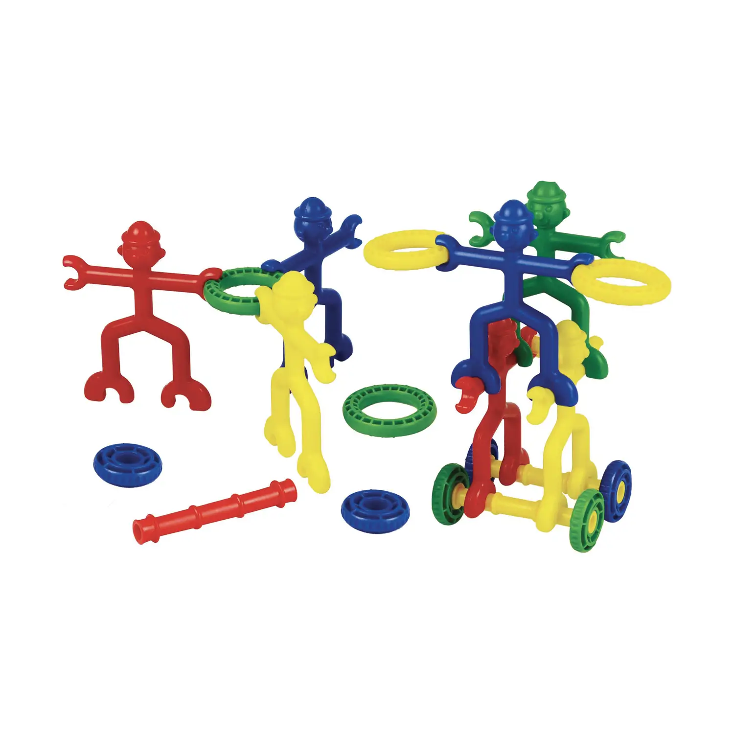 Costruzioni in Plastica Clown Equilibristi, 36 Pezzi Assortiti in Scatola di Cartone Eco - Costruzioni in plastica