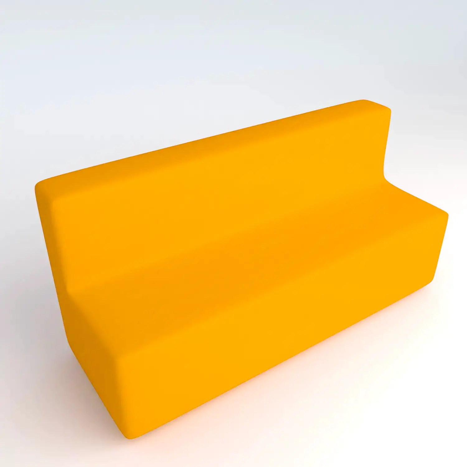 Divano Ecopelle Ignifugo 4 Posti H 46 Giallo Per Ambienti Scolastici Innovativi - Salottini e arredi morbidi