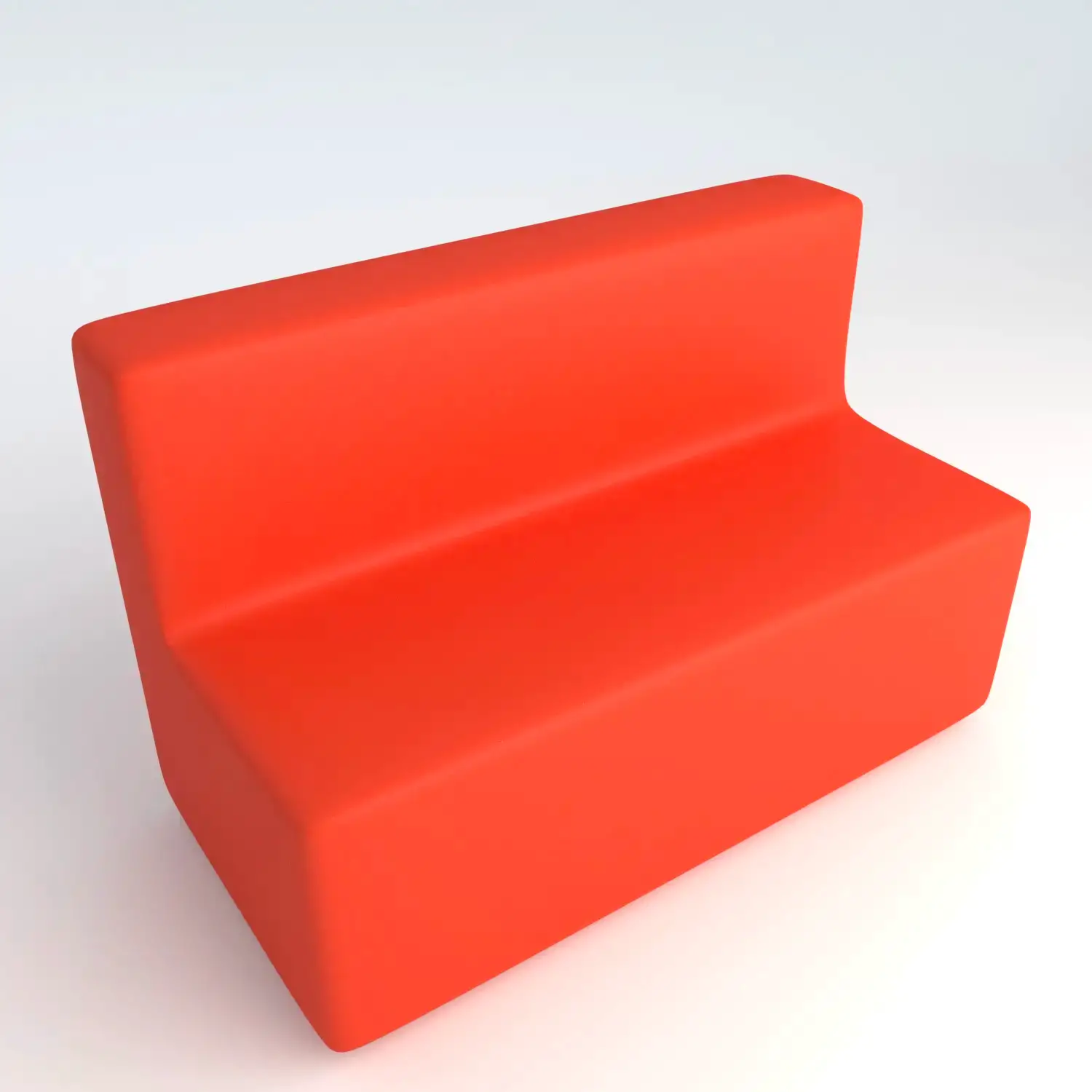 Divano 3 Posti in Ecopelle Ignifuga Arancio H 46 cm – Conforme CAM - Salottini e arredi morbidi