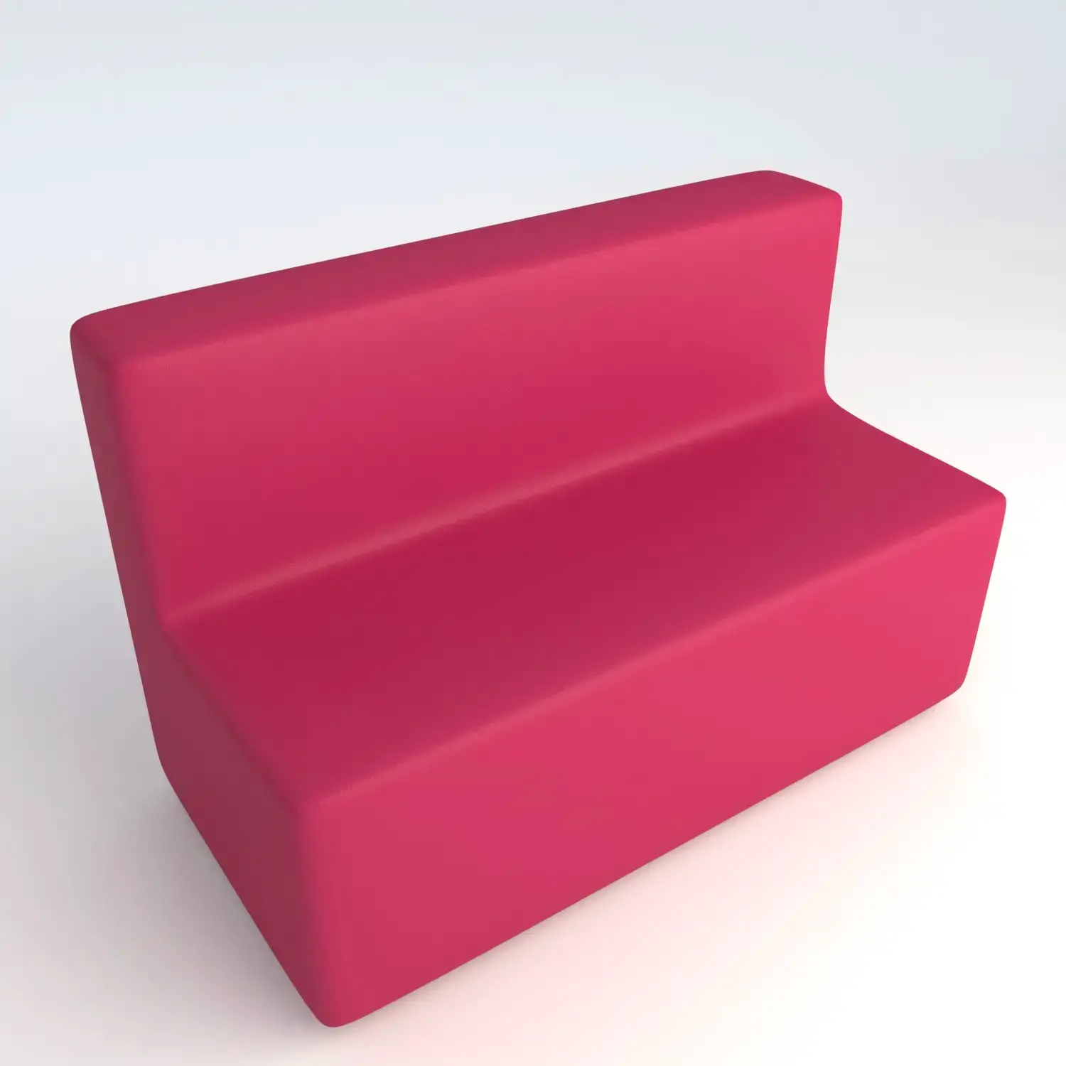 Divano 3 Posti in Ecopelle Ignifuga Fucsia H 46 cm – Conforme CAM - Salottini e arredi morbidi