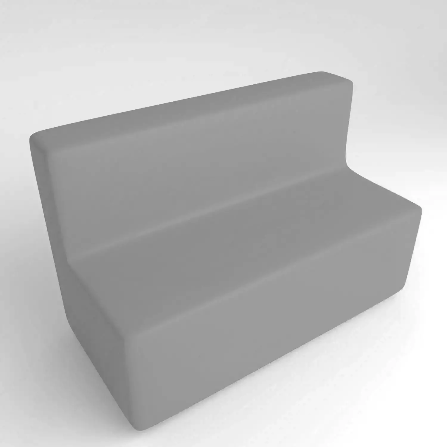 Divano 3 Posti in Ecopelle Ignifuga Grigio H 46 cm – Conforme CAM - Salottini e arredi morbidi