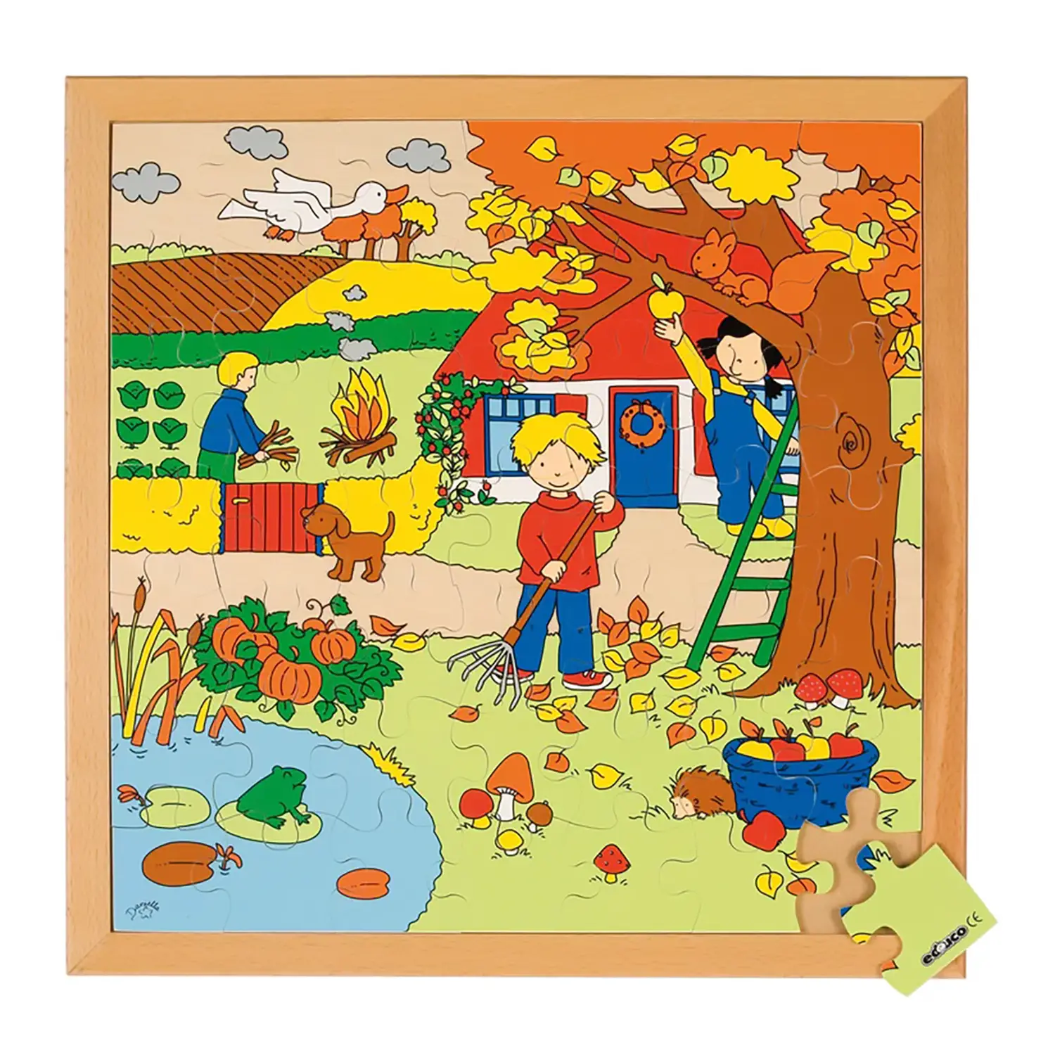 Puzzle delle Stagioni – Autunno | Puzzle Educativo per Bambini in Legno - Incastri e puzzle in legno