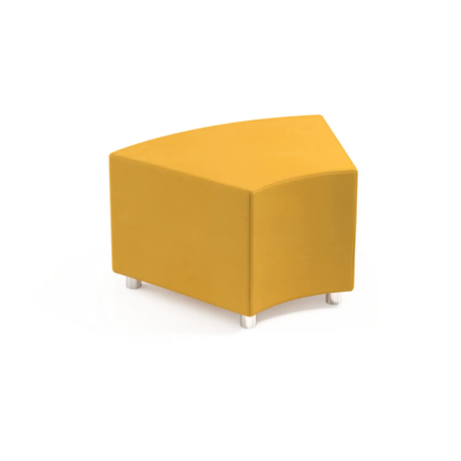 Pouff Angolare H 45 cm. Giallo Per Ambienti Scolastici Innovativi - Arredo scuola dell'obbligo