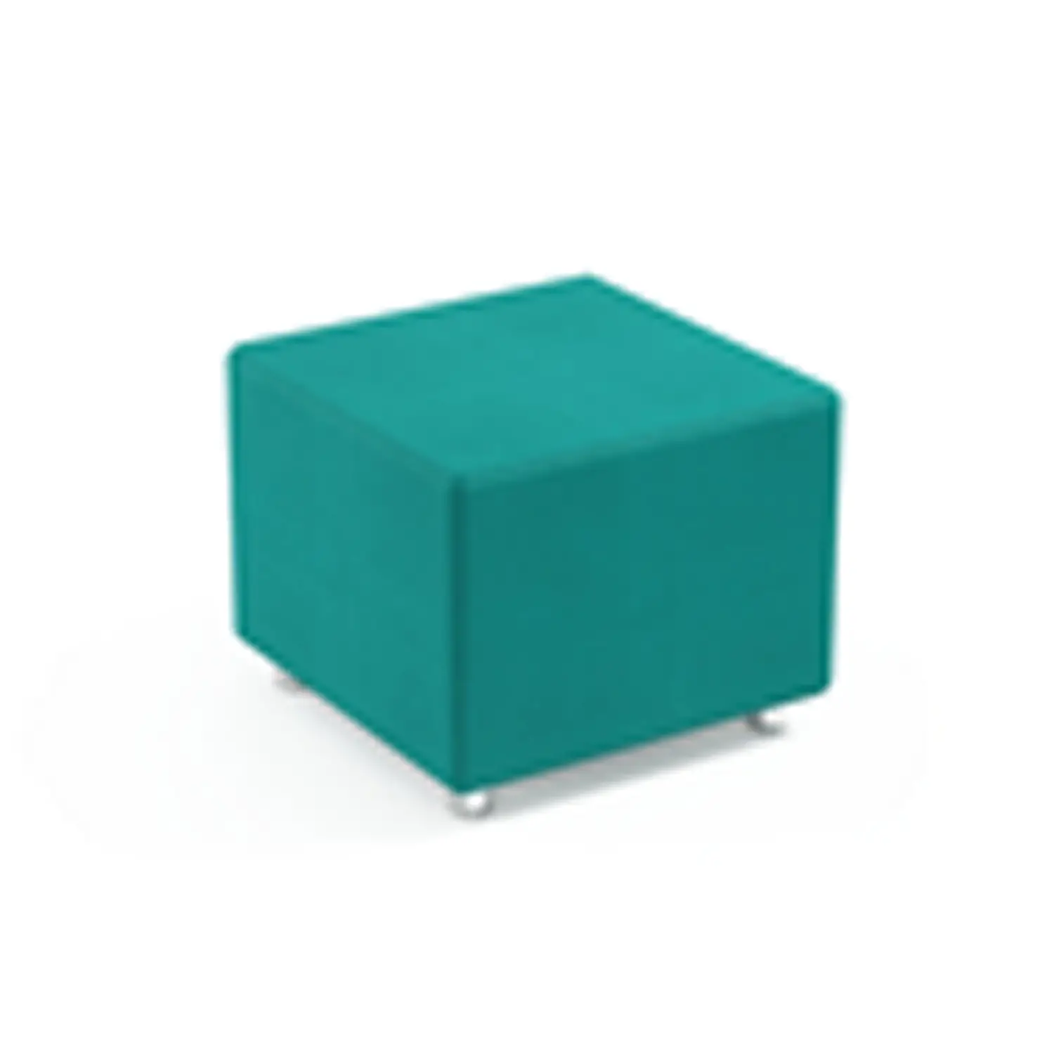 Pouff Quadrato Verdeacqua H 45 cm – Seduta Imbottita Modulare per Scuole - Arredo scuola dell'obbligo