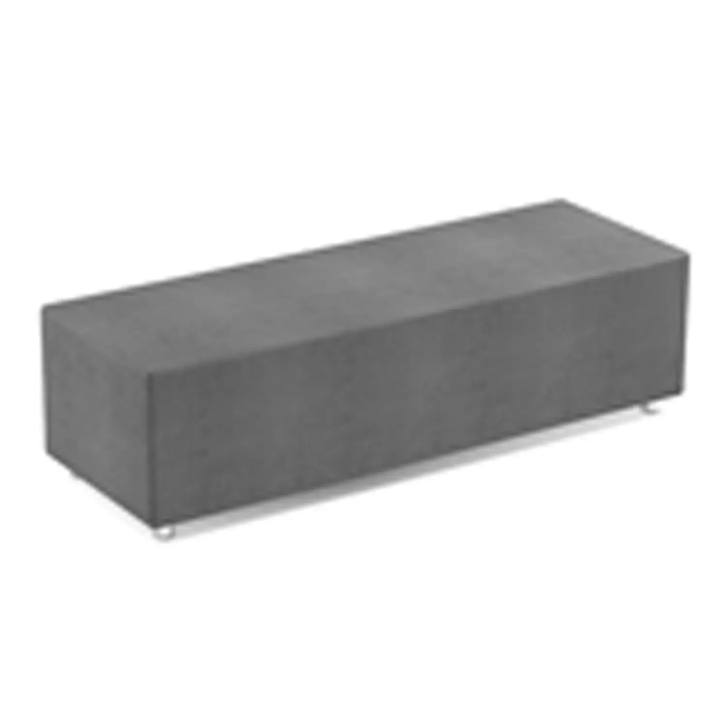Pouff Rettangolare Grigio 55x160x45 cm – Seduta Imbottita Modulare per Scuole - Arredo scuola dell'obbligo