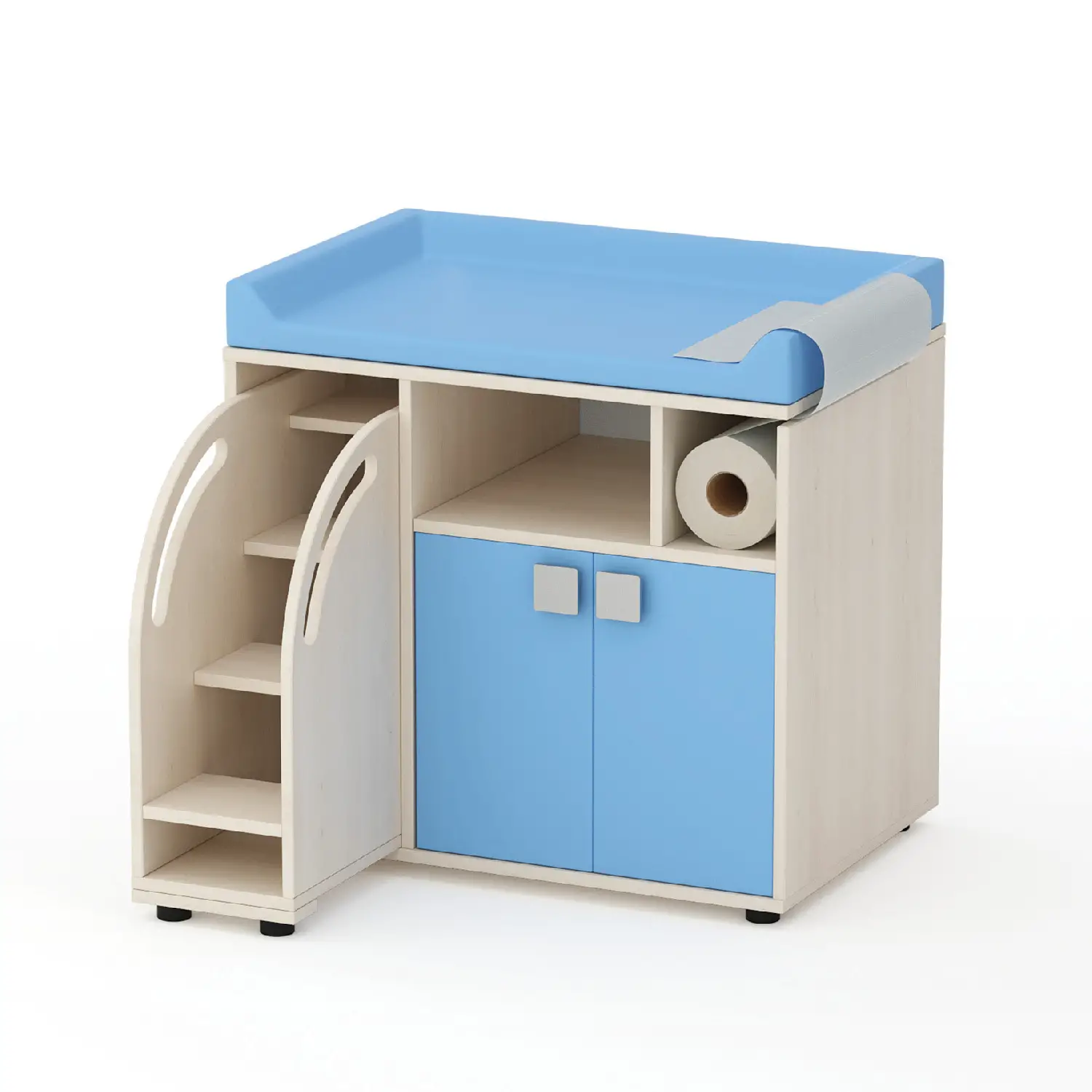 Mobile Nido Infanzia Kubò Fasciatoio Deluxe con Scaletta Sinistra - Conforme CAM - Zona cambio e bagno