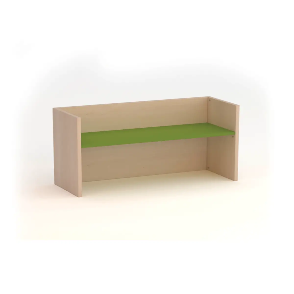 Panca Pluriuso Nido e Infanzia Kubò Betulla - Seduta Verde Kiwi | Conforme CAM - Arredo Nido e Infanzia