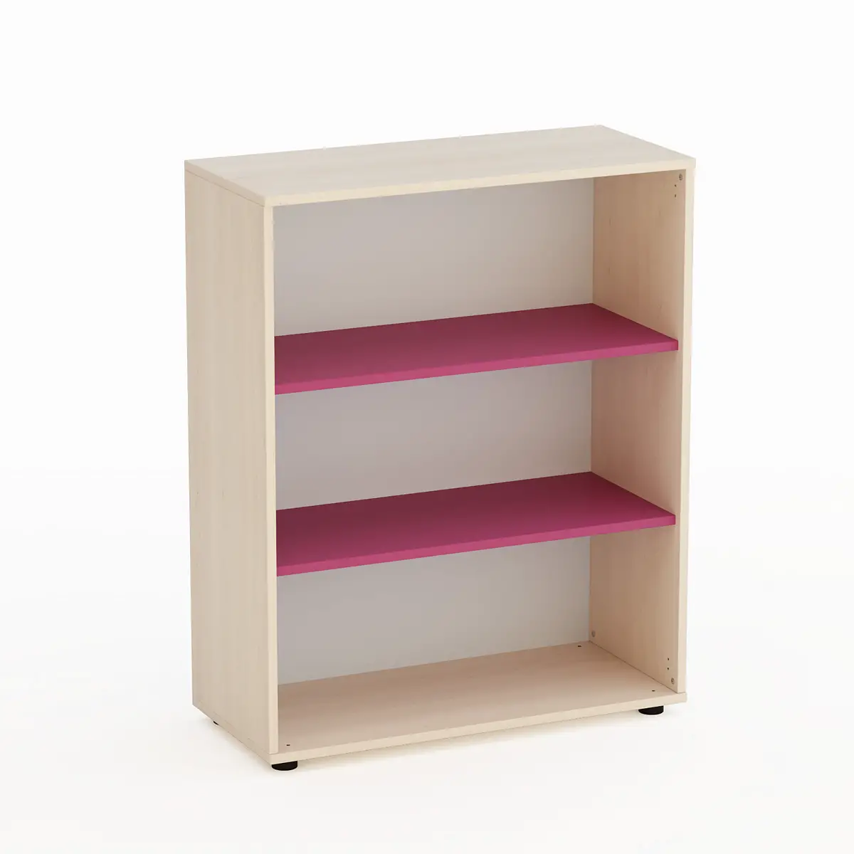 Mobile Kubò Betulla A Giorno H 110 cm Ripiani Fucsia - Conforme CAM - Arredo Nido e Infanzia