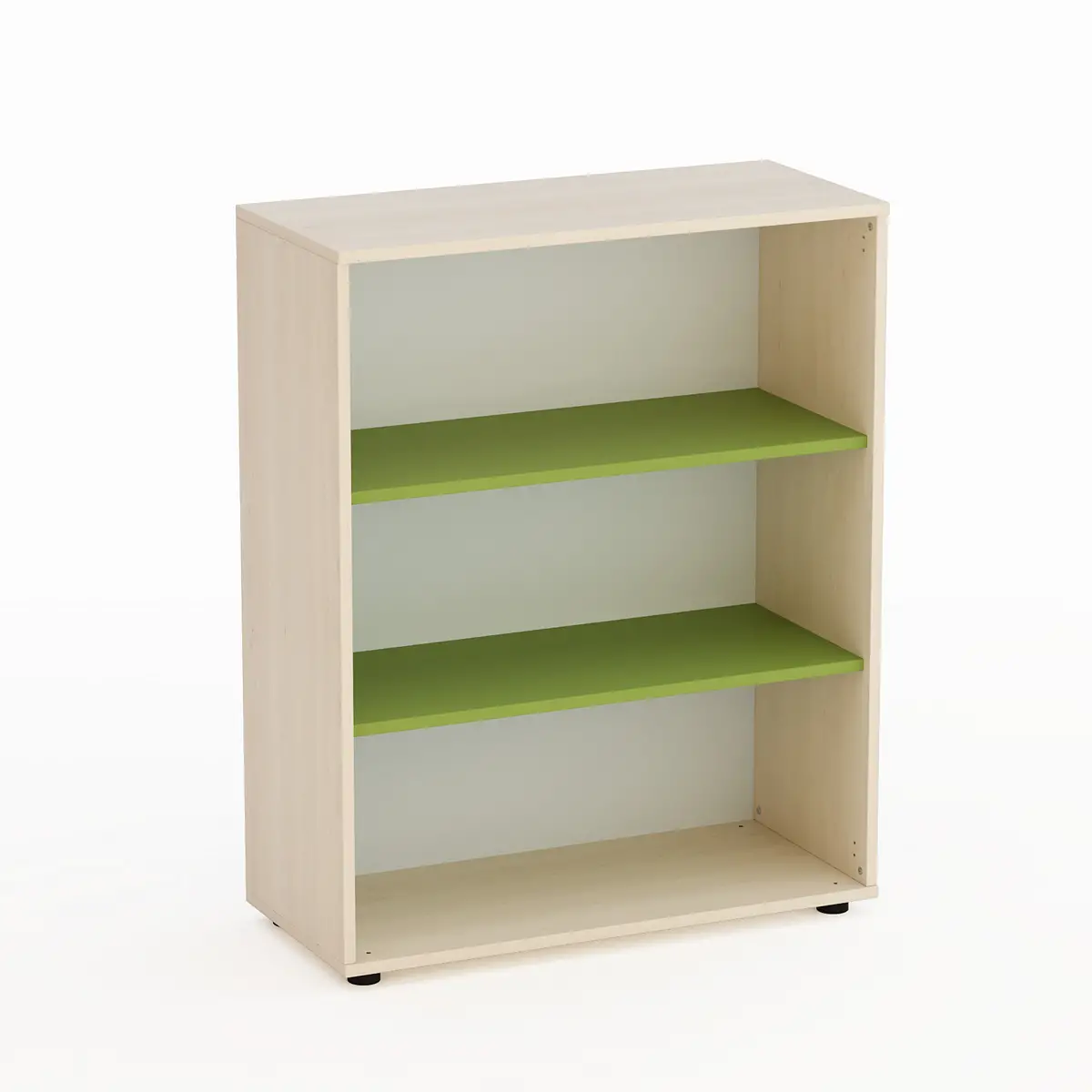 Mobile Kubò Betulla A Giorno H 110 cm Ripiani Verde Kiwi - Conforme - Arredo Nido e Infanzia