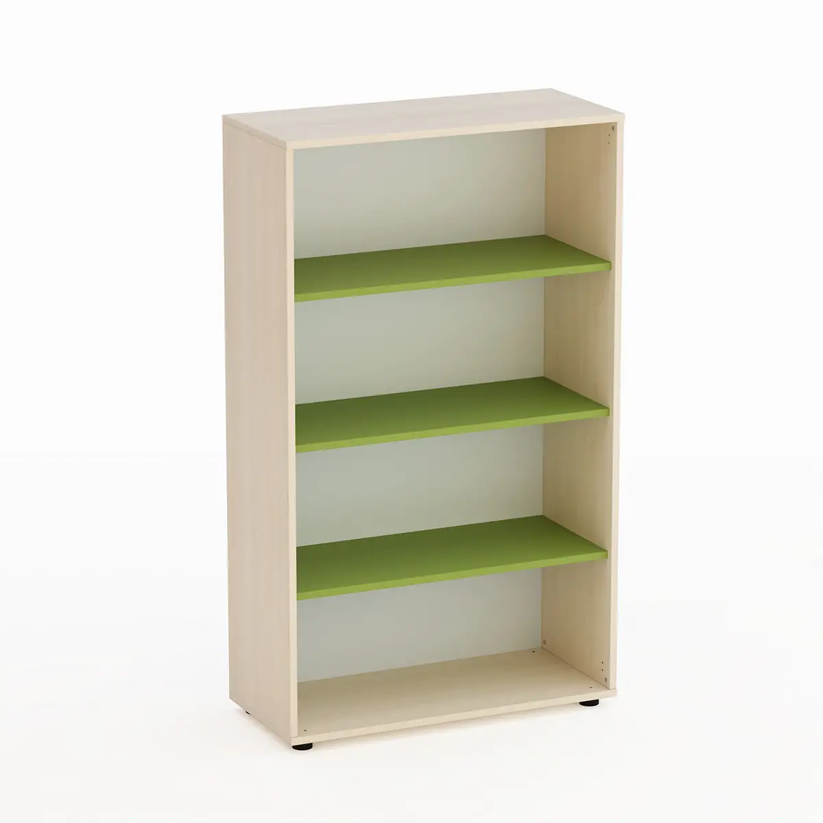 Mobile Kubò Betulla A Giorno H 150 cm Ripiani Verde Kiwi - Conforme CAM - Arredo Nido e Infanzia