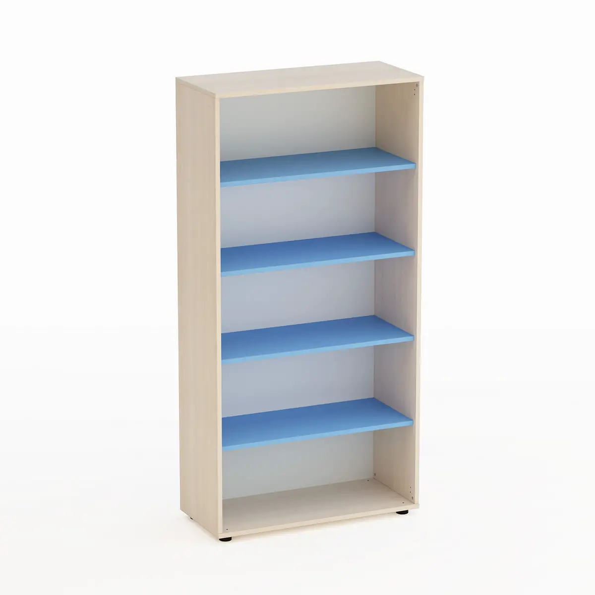 Mobile Kubò Betulla A Giorno H 180 cm Ripiani Blu Orizzonte - Conforme CAM - Arredo Nido e Infanzia