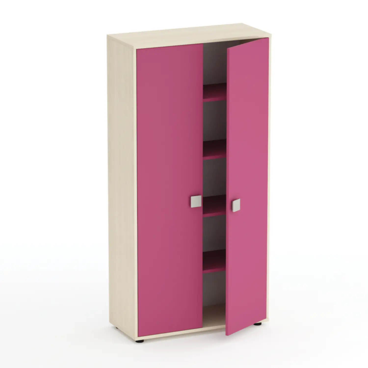 Mobile Scuola Infanzia Kubò Betulla 2 Ante H 180 cm. Fucsia - Conforme CAM - Arredo Nido e Infanzia