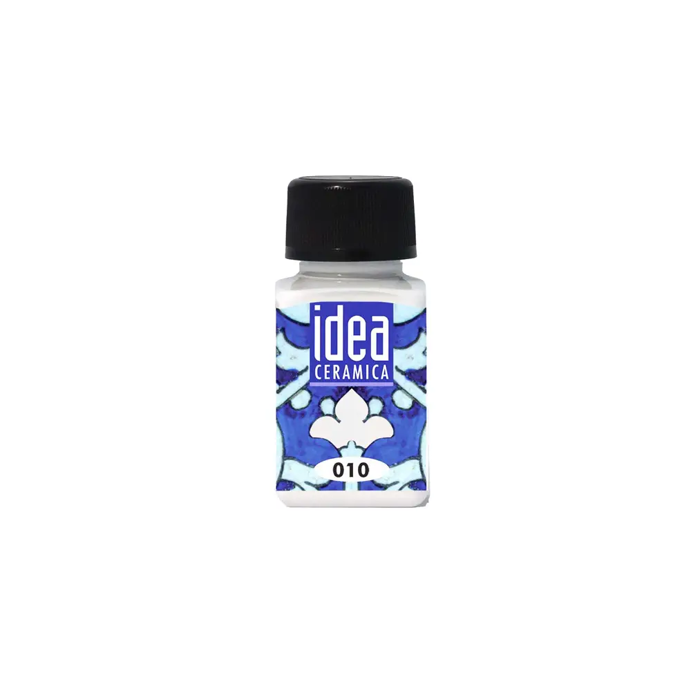 Colori per Ceramica a Freddo Maimeri - 60 ml Bianco - Colori per vetro e ceramica