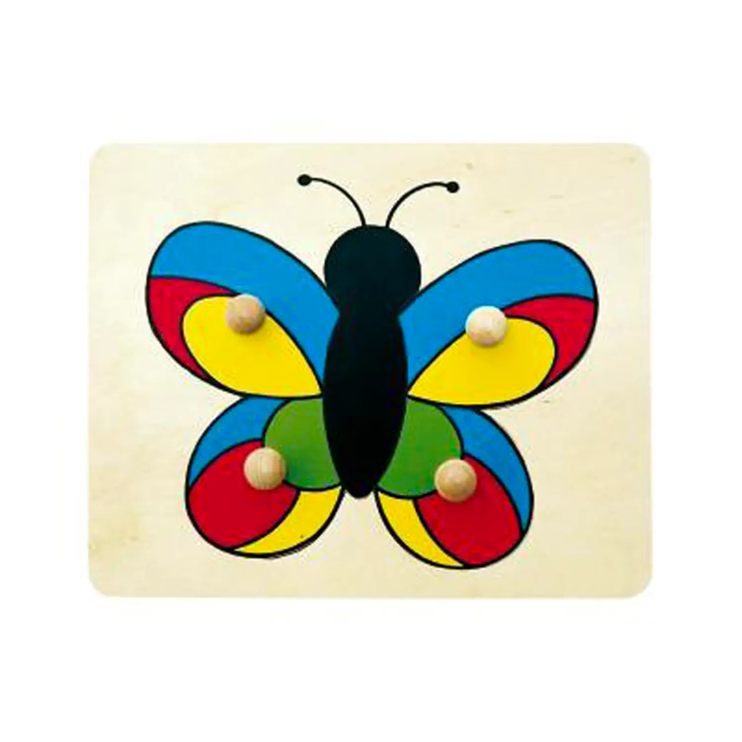 Incastri con Pomolo: Farfalla - Incastri e puzzle in legno