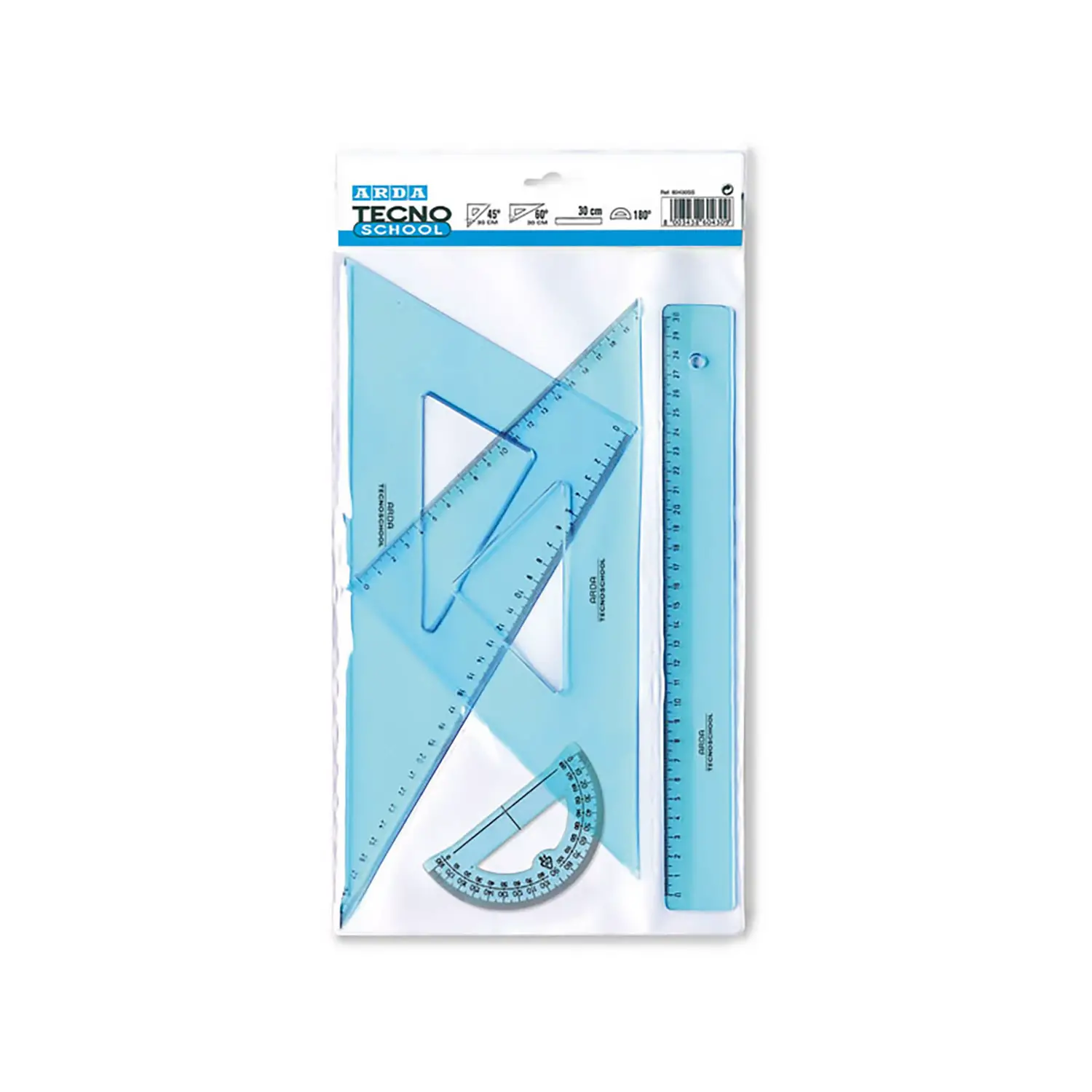 Set Disegno 4 Pezzi Tecnoschool – Squadre 30 cm - Disegno tecnico
