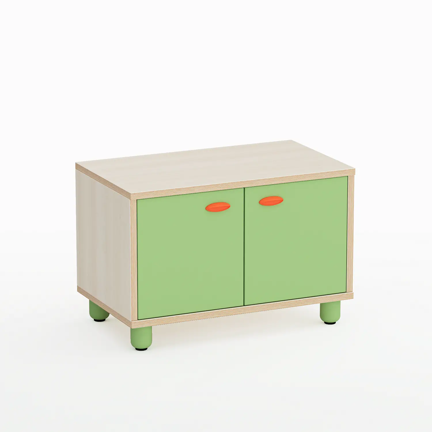 Mobile Scuola Infanzia Easy Line con Ante Altezza cm. 49 Verde - Conforme CAM - Arredo Nido e Infanzia