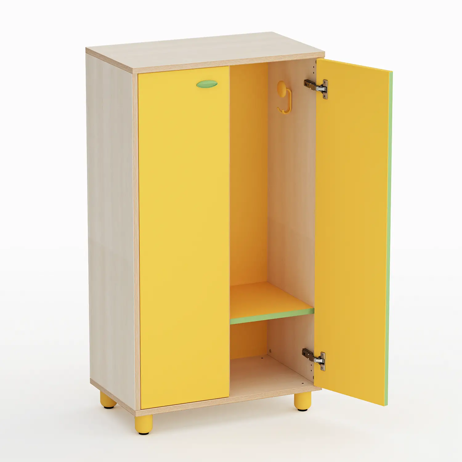 Mobile Scuola Infanzia Easy Line Spogliatoio con Ante Giallo - Arredo Nido e Infanzia