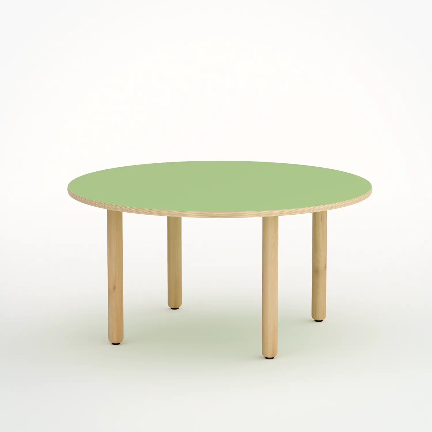 Tavolo Onda Circolare H 46 Cm - Misura 1 - Verde Per La Scuola Nidi D'infanzia - Conforme CAM - Tavoli e Cattedre