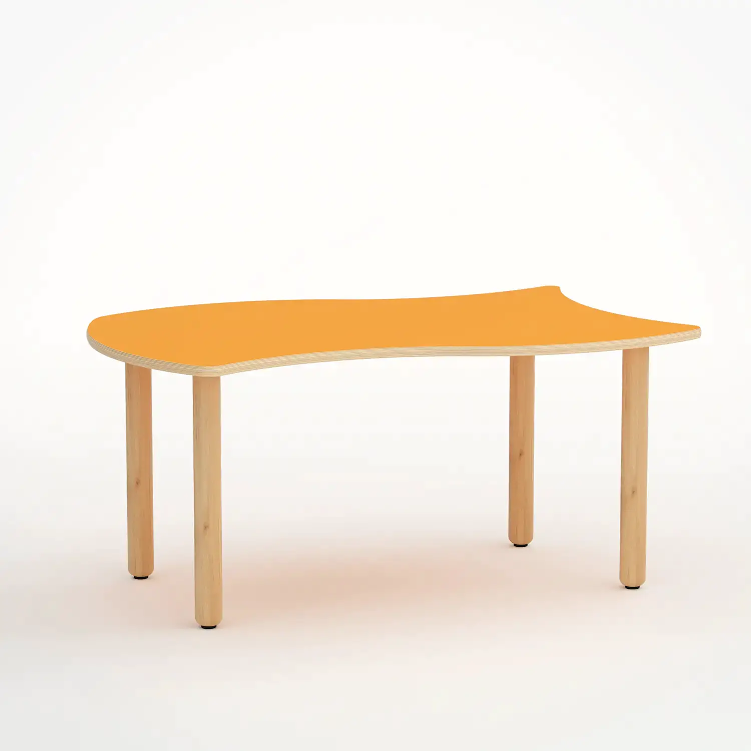 Tavolo Onda Reverso H 46 Cm - Misura 1 - Arancio Per Nidi D'infanzia - Conforme CAM - Cattedre e tavoli lavoro
