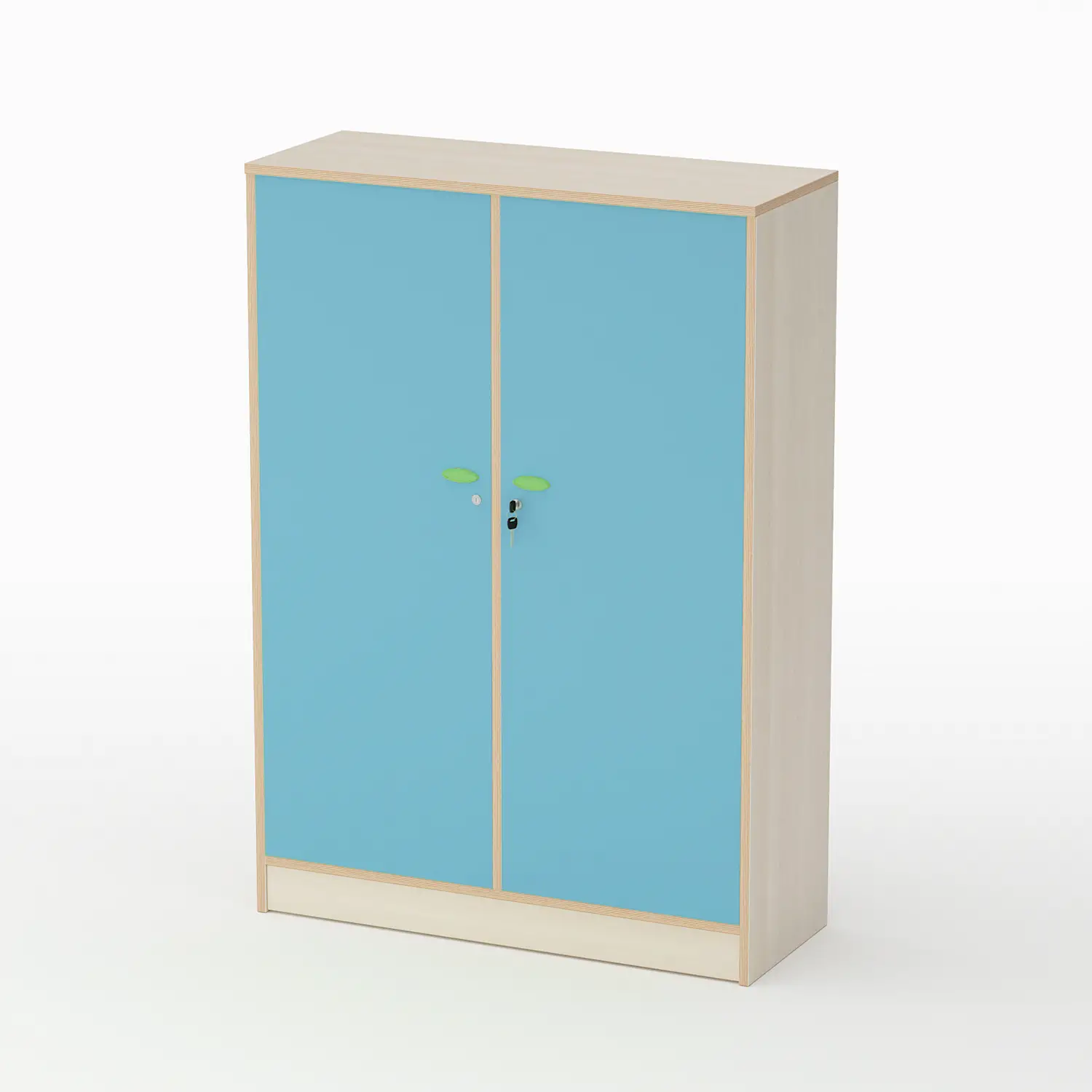 Mobile Scuola Infanzia Forma con Ante Altezza 150 cm. Blu Orizzonte - Conforme CAM - Arredo Nido e Infanzia
