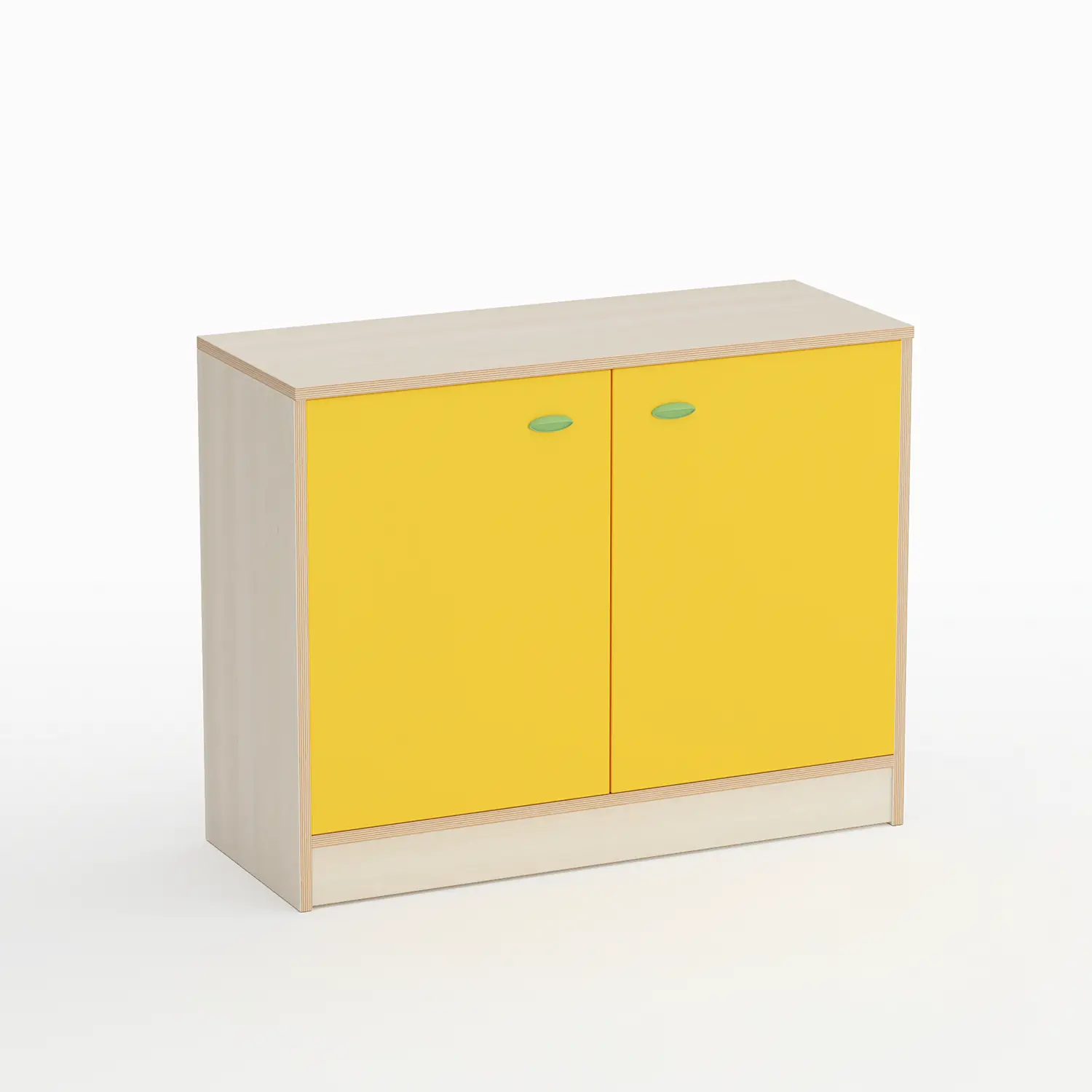 Mobile Scuola Infanzia Forma con Ante Altezza 75 cm. Giallo - Conforme CAM - Arredo Nido e Infanzia